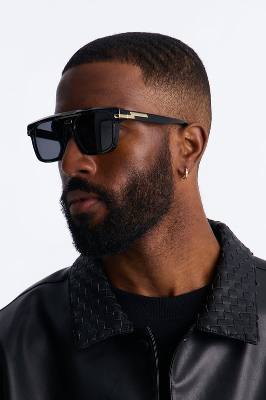 Stuck In Limbo Flat Top Sunglasses - Black
