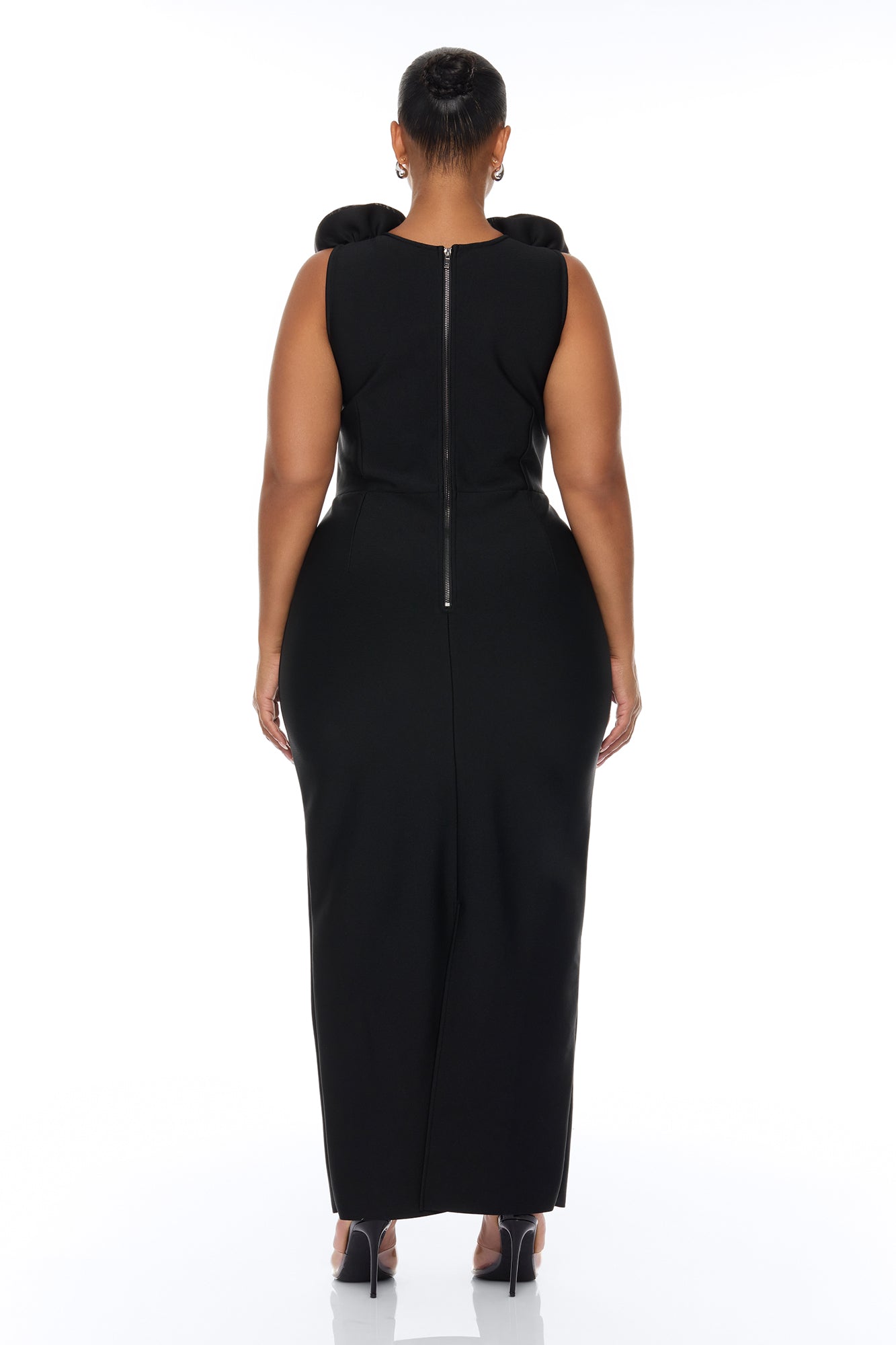 Rosalia Rosette Bandage Maxi Dress - Black NEWFASHIONEDGE