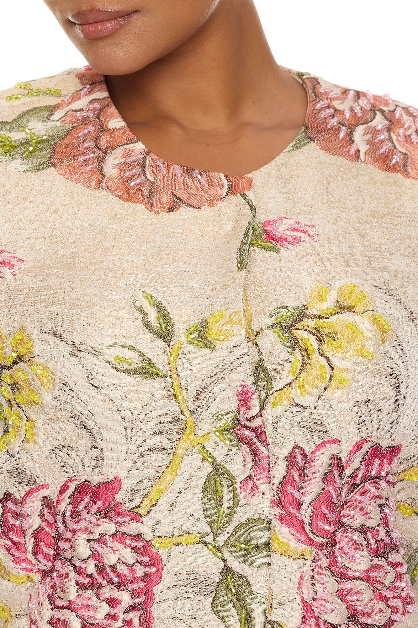 Riannon Jacquard Jacket - Taupe