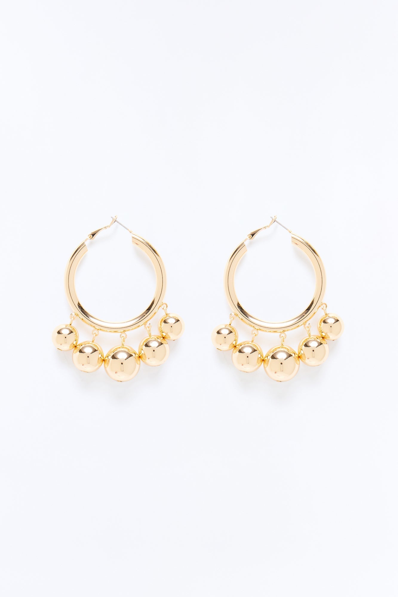 Love Yourself Hardware Hoop Earrings - Gold