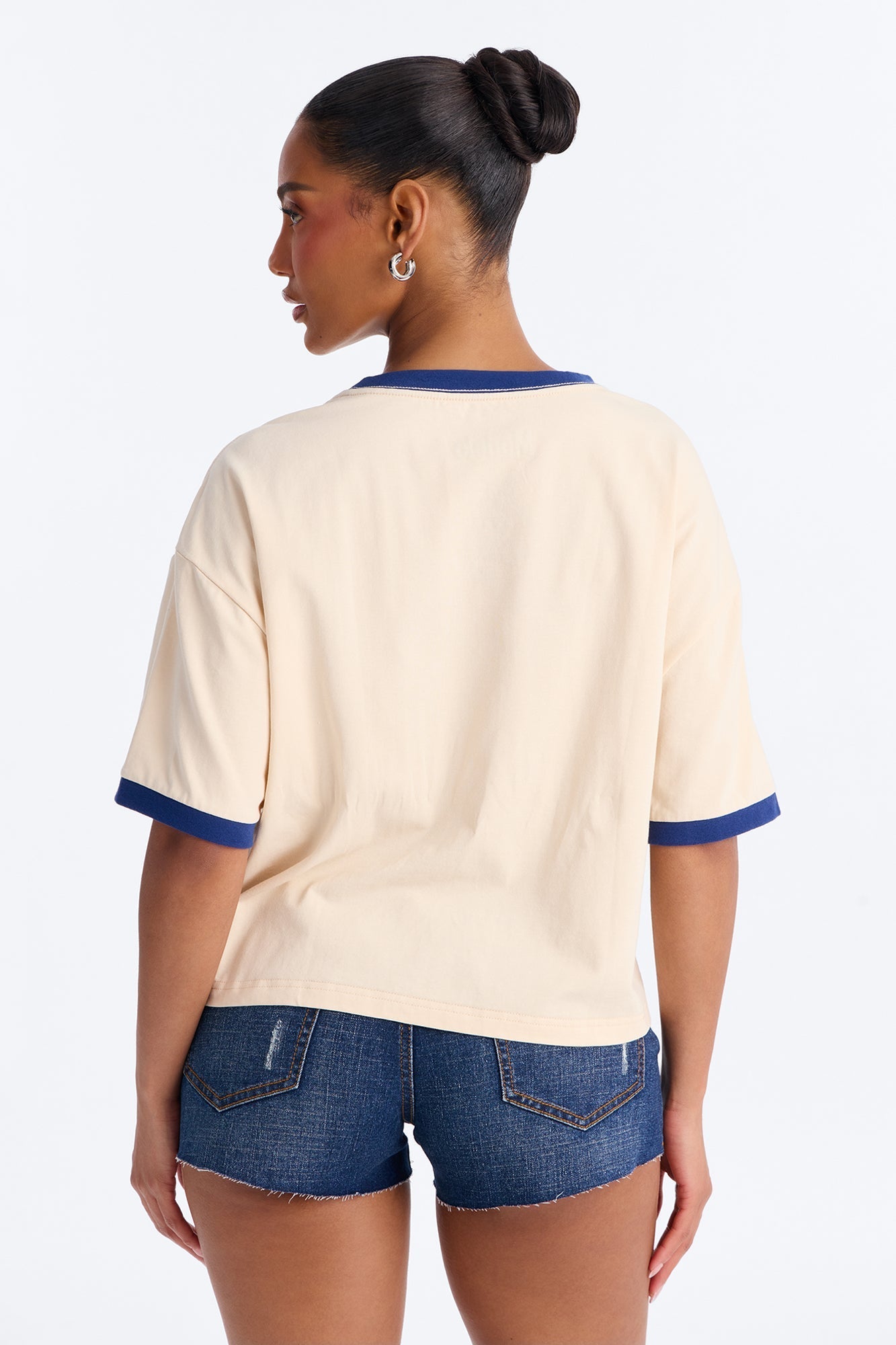 Modelo Collection Flocked Baby Tee - Taupe