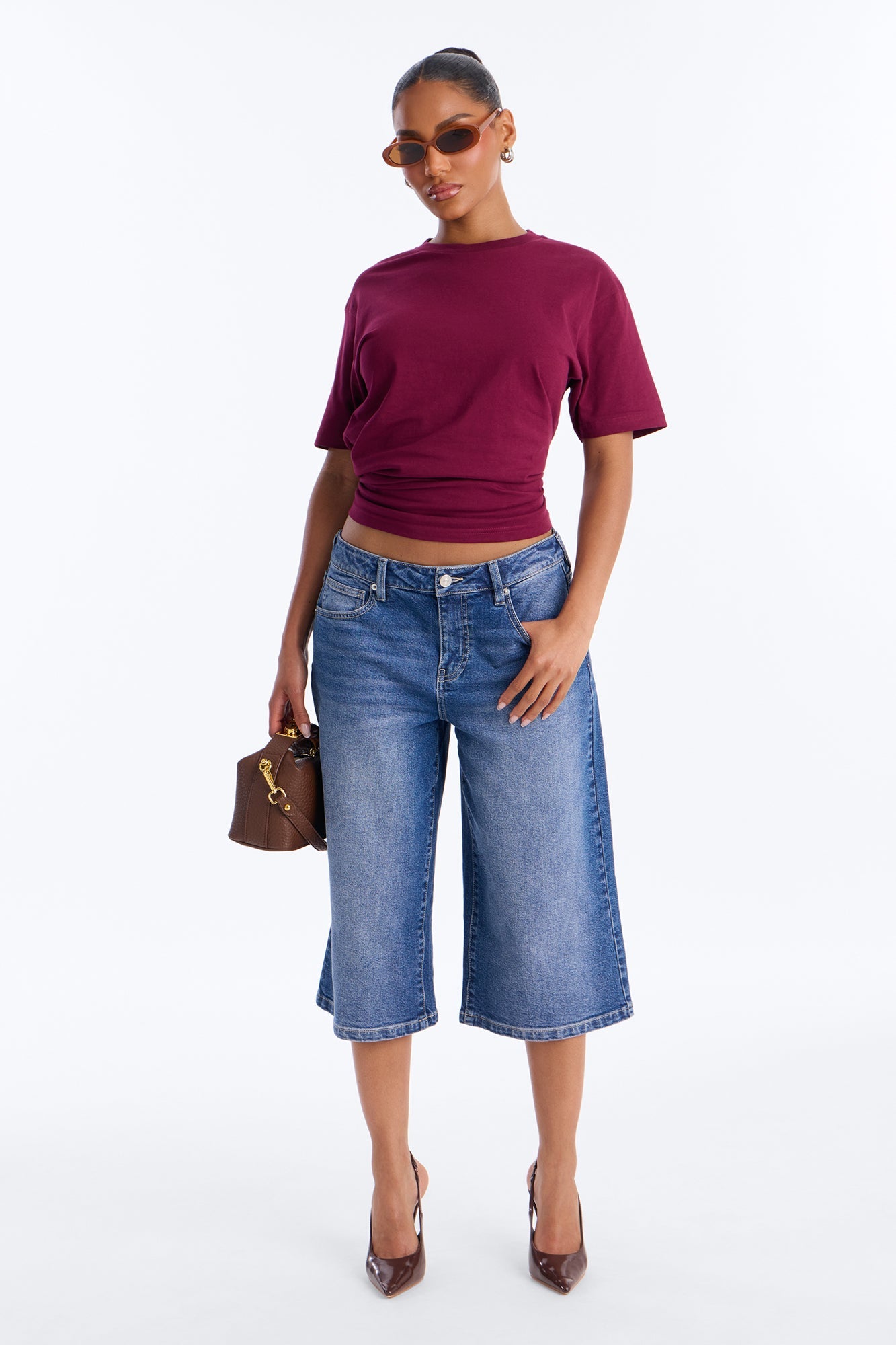 Random Tuesday Oversized T Shirt - Burgundy