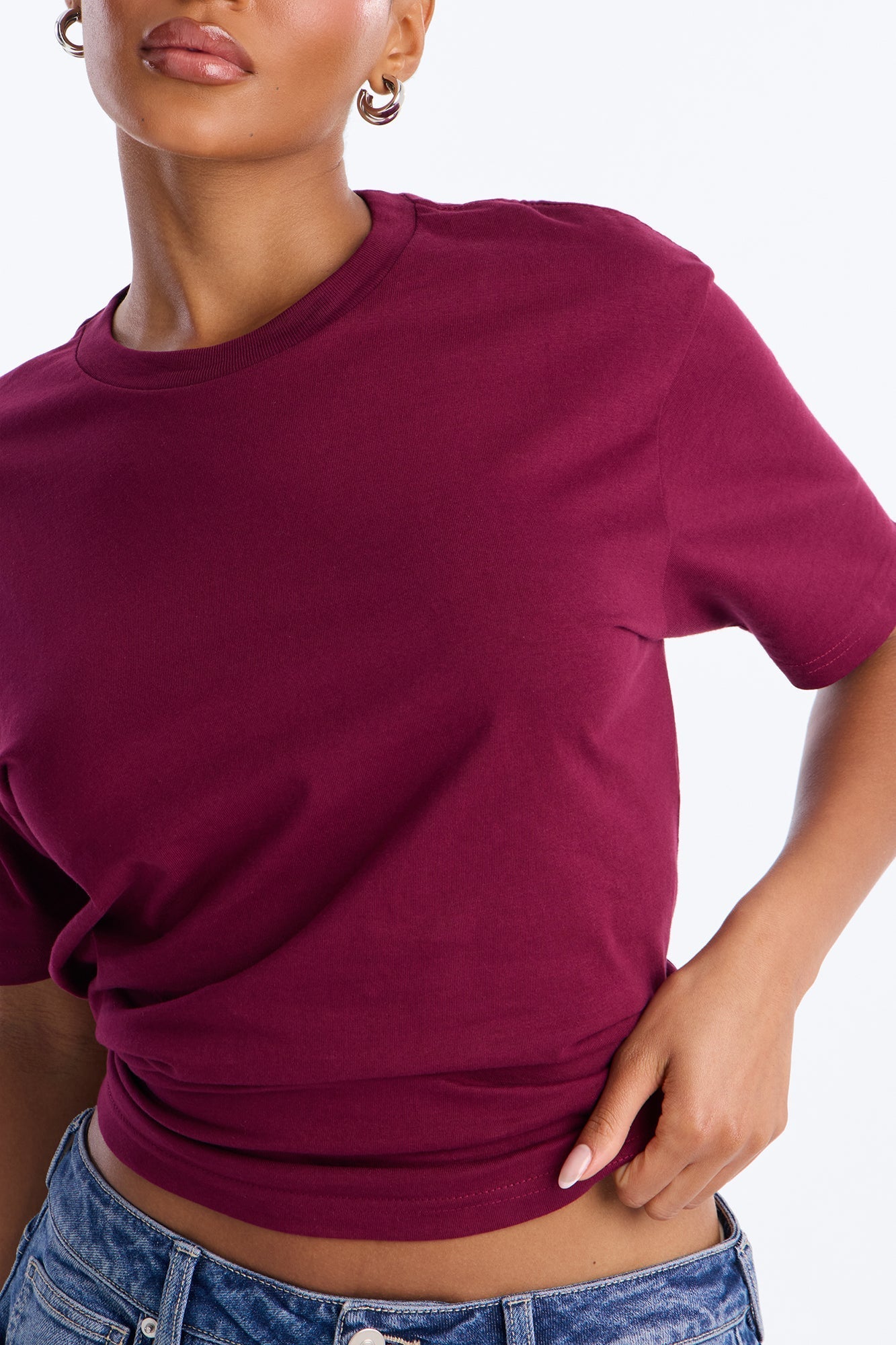 Random Tuesday Oversized T Shirt - Burgundy