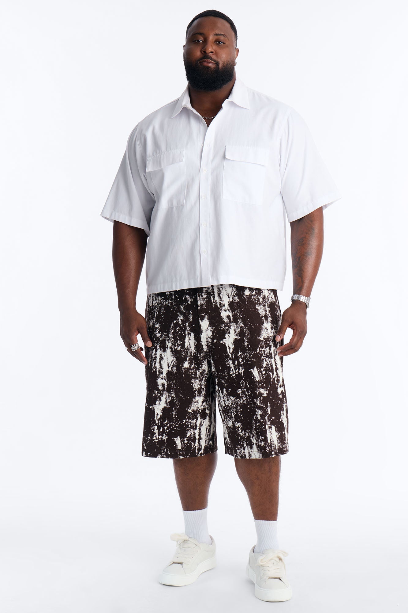 Mixed Clarity Printed Short - Brown Combo