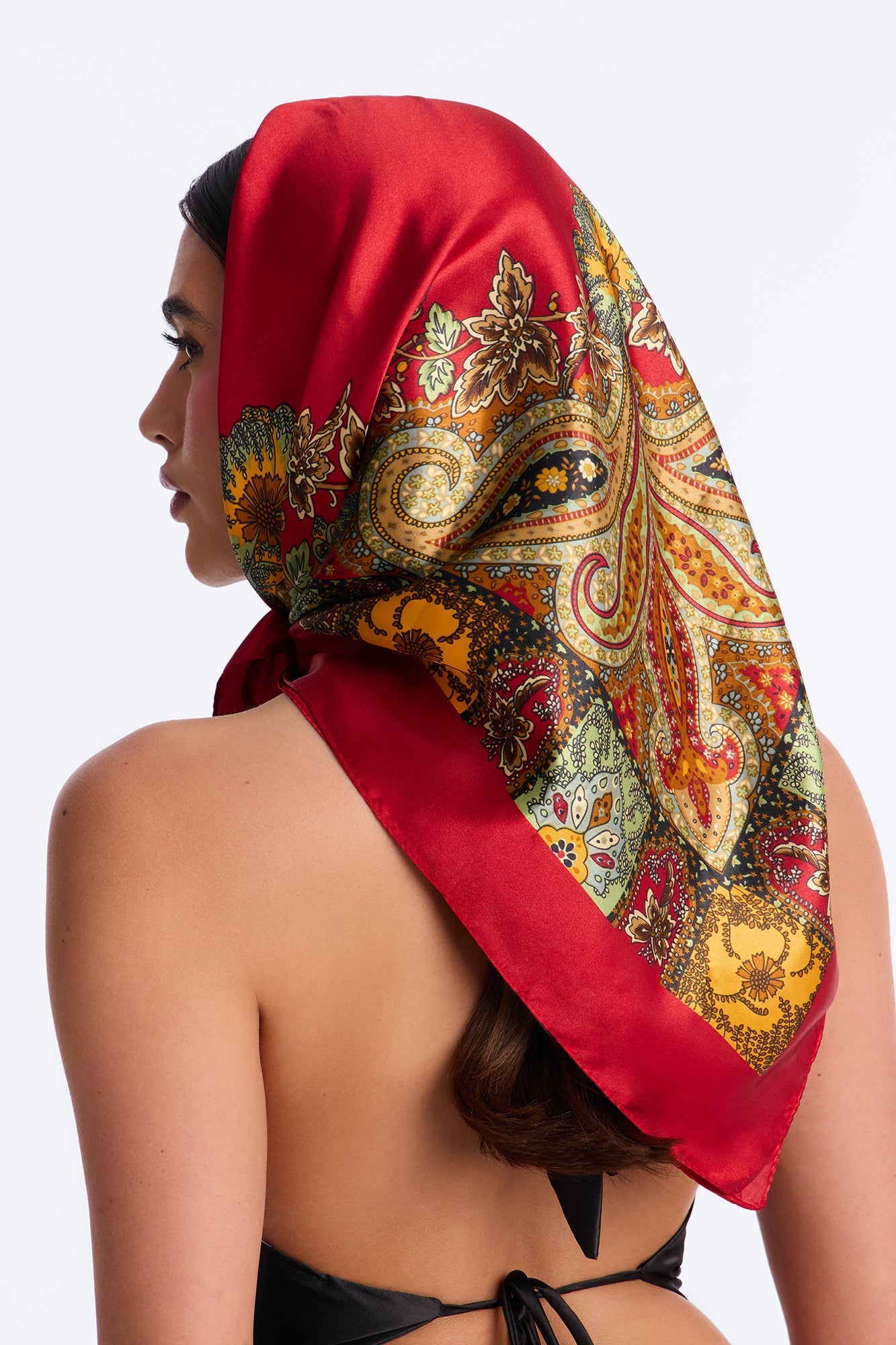 Sunny Shade Head Scarf - Red