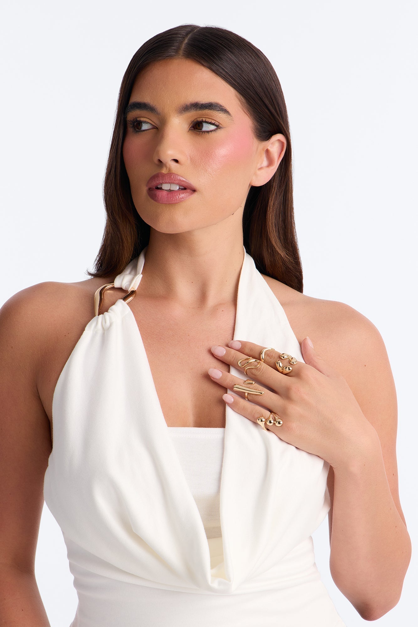 Nothing Matters Abstract 5 Piece Ring Set - Gold NEWFASHIONEDGE