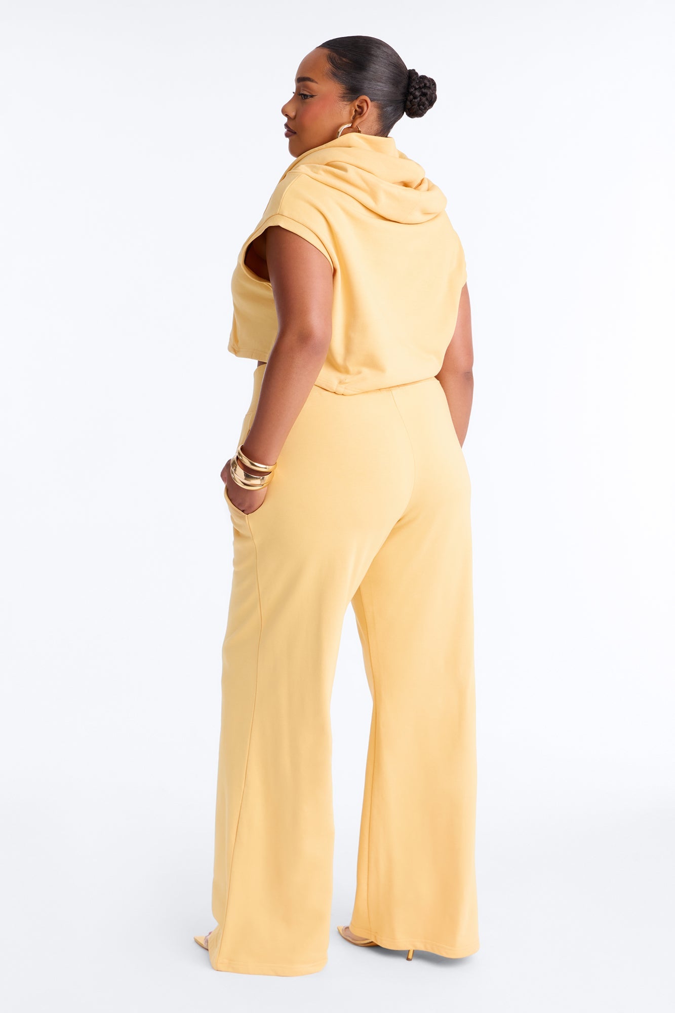 Alexa Wide Leg Pant Set - Yellow NEWFASHIONEDGE