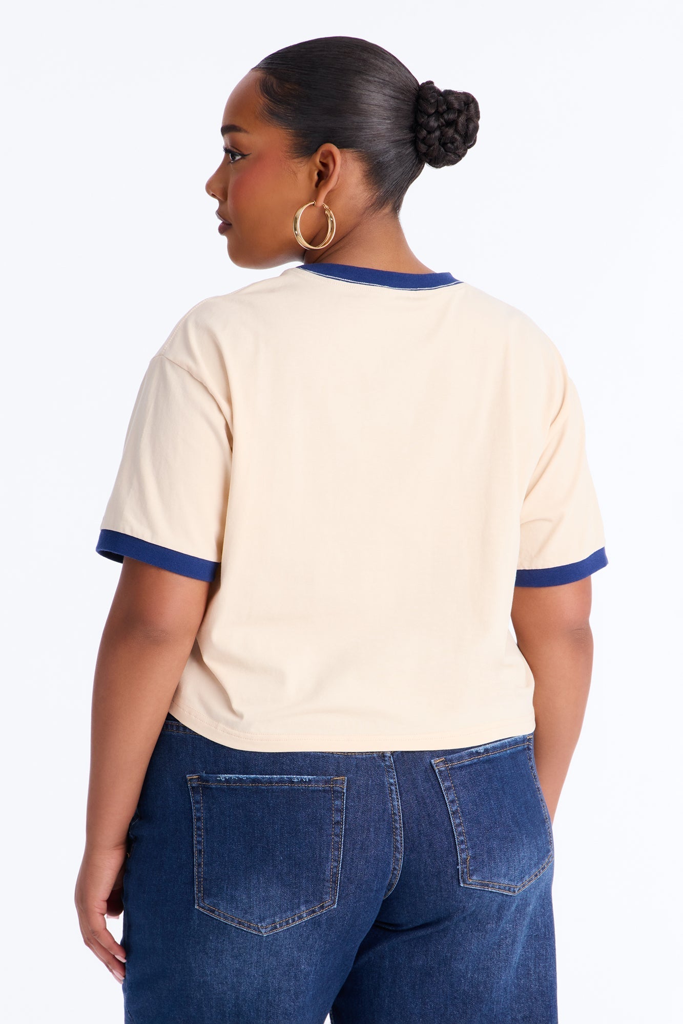 Modelo Collection Flocked Baby Tee - Taupe