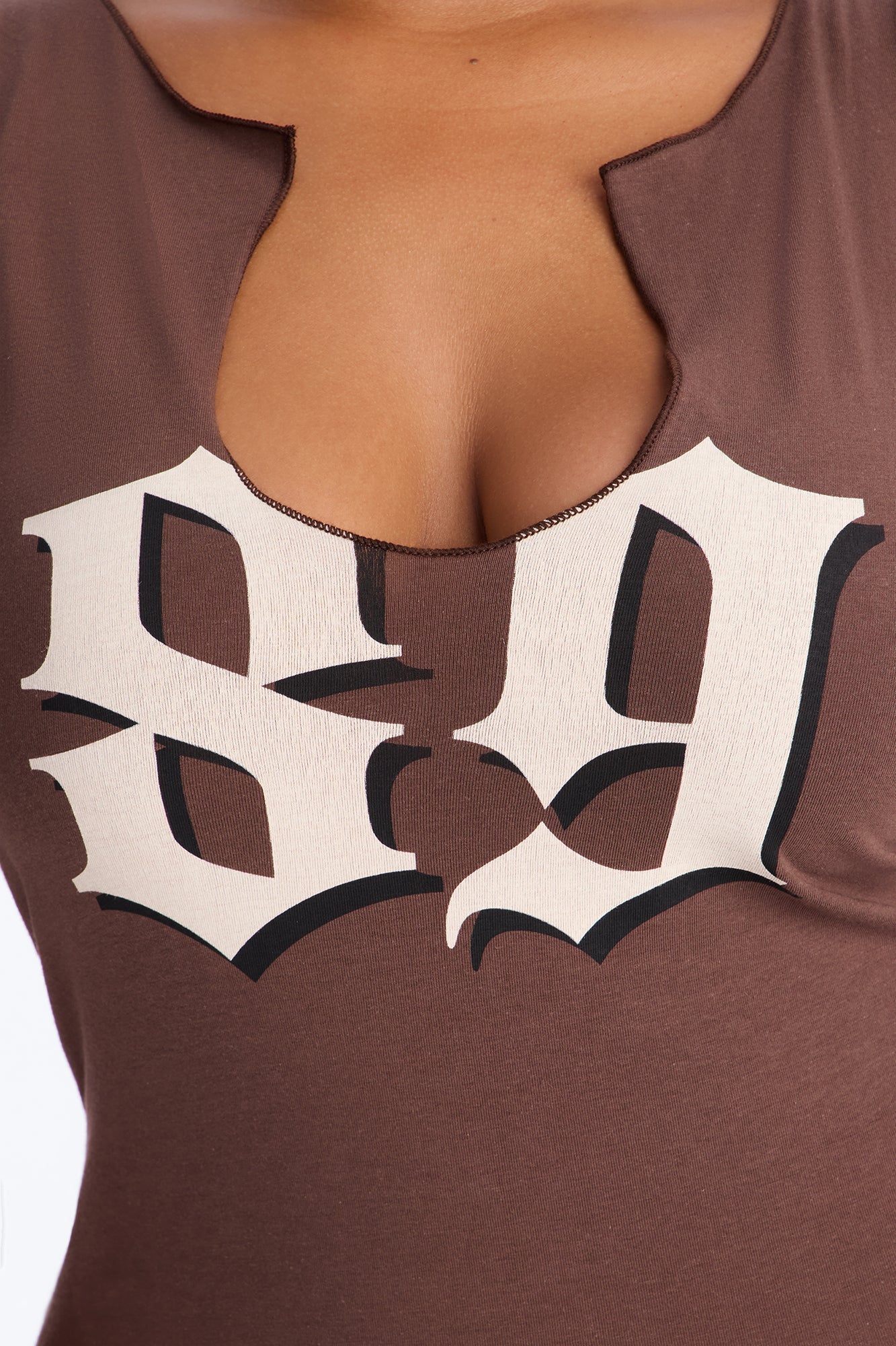 Eighty Nine Baby Tank Top - Brown NEWFASHIONEDGE