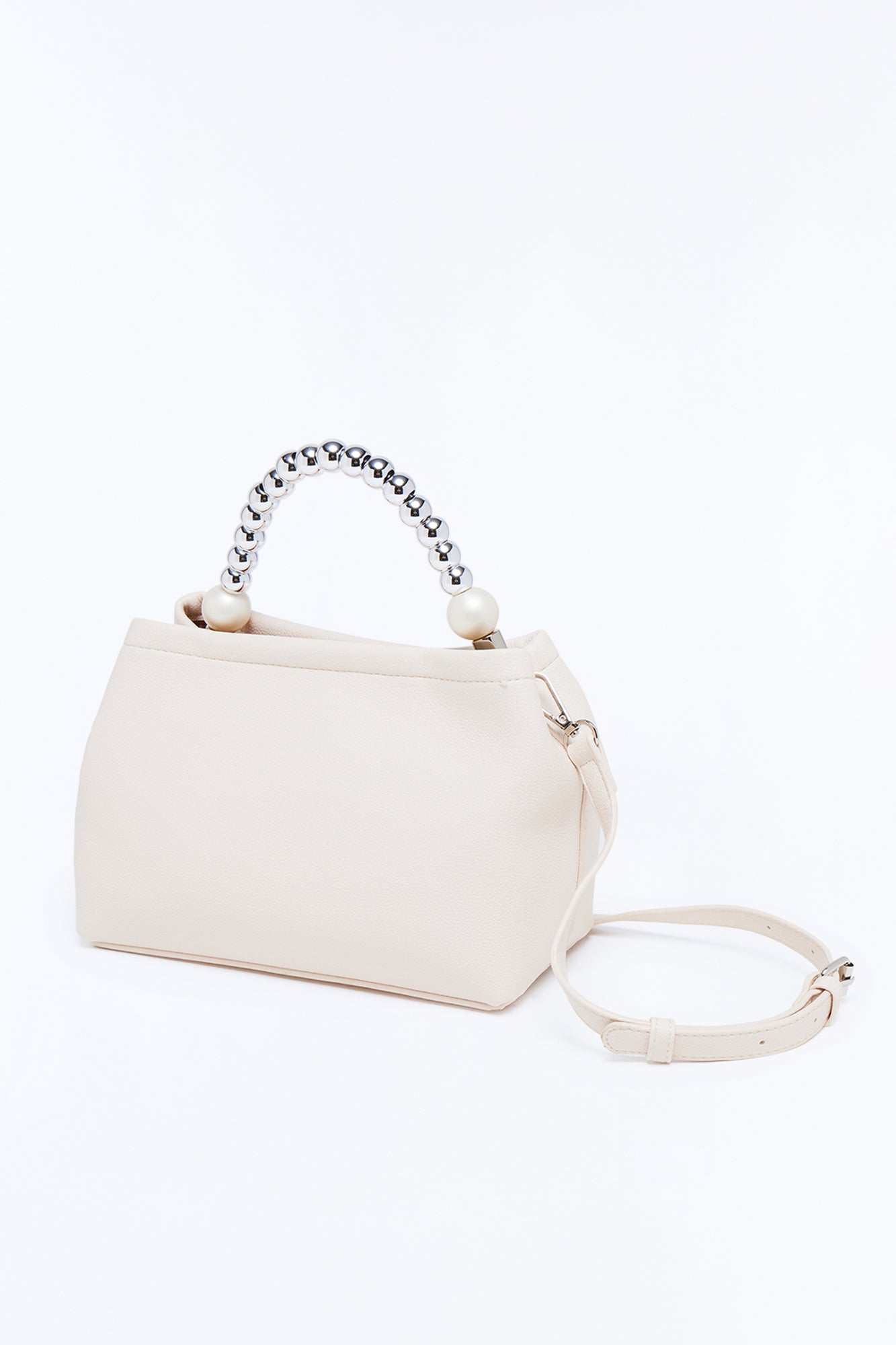 Under The Moon Faux Leather Crossbody Handbag - Ivory