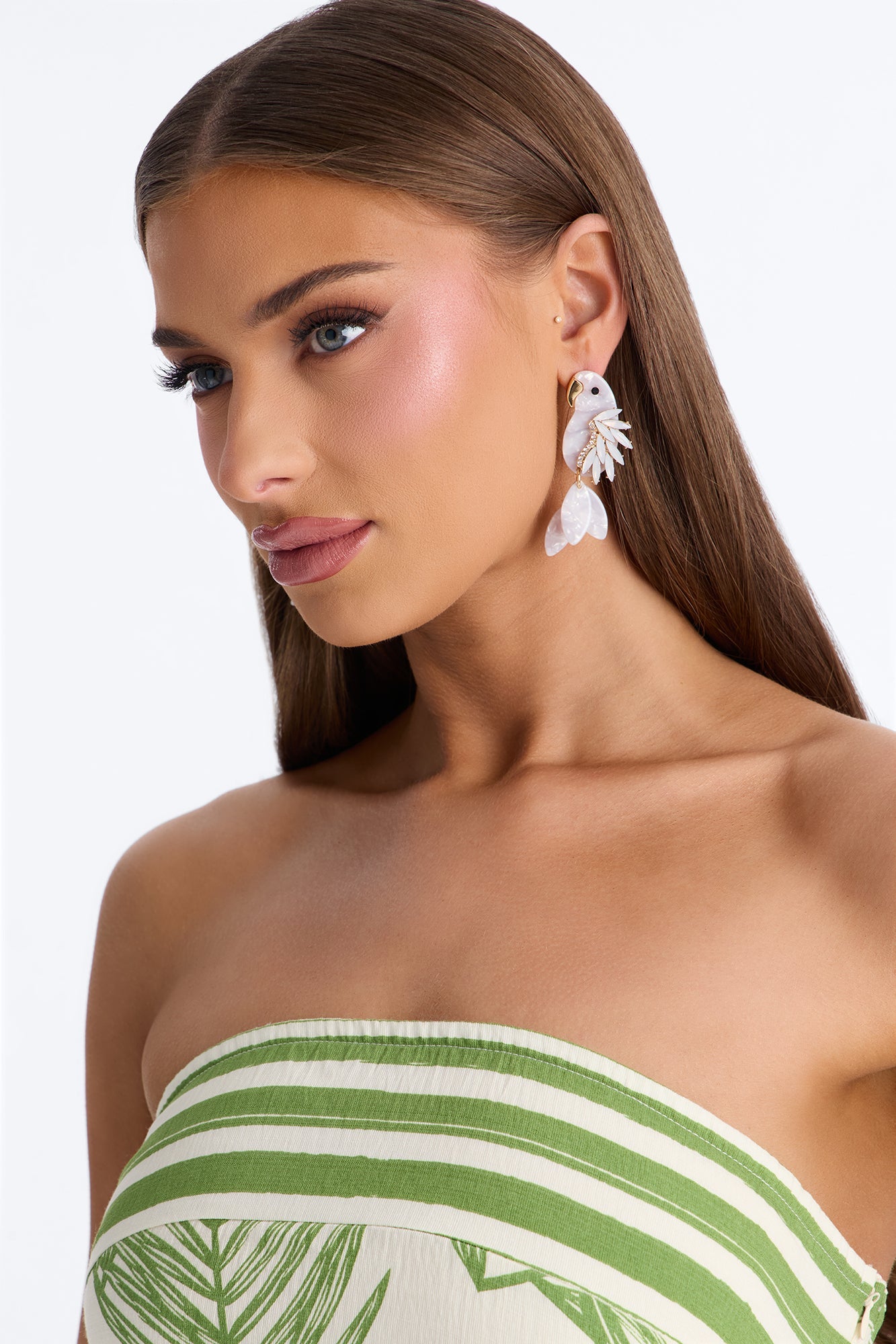 Tiki Time Earrings - White