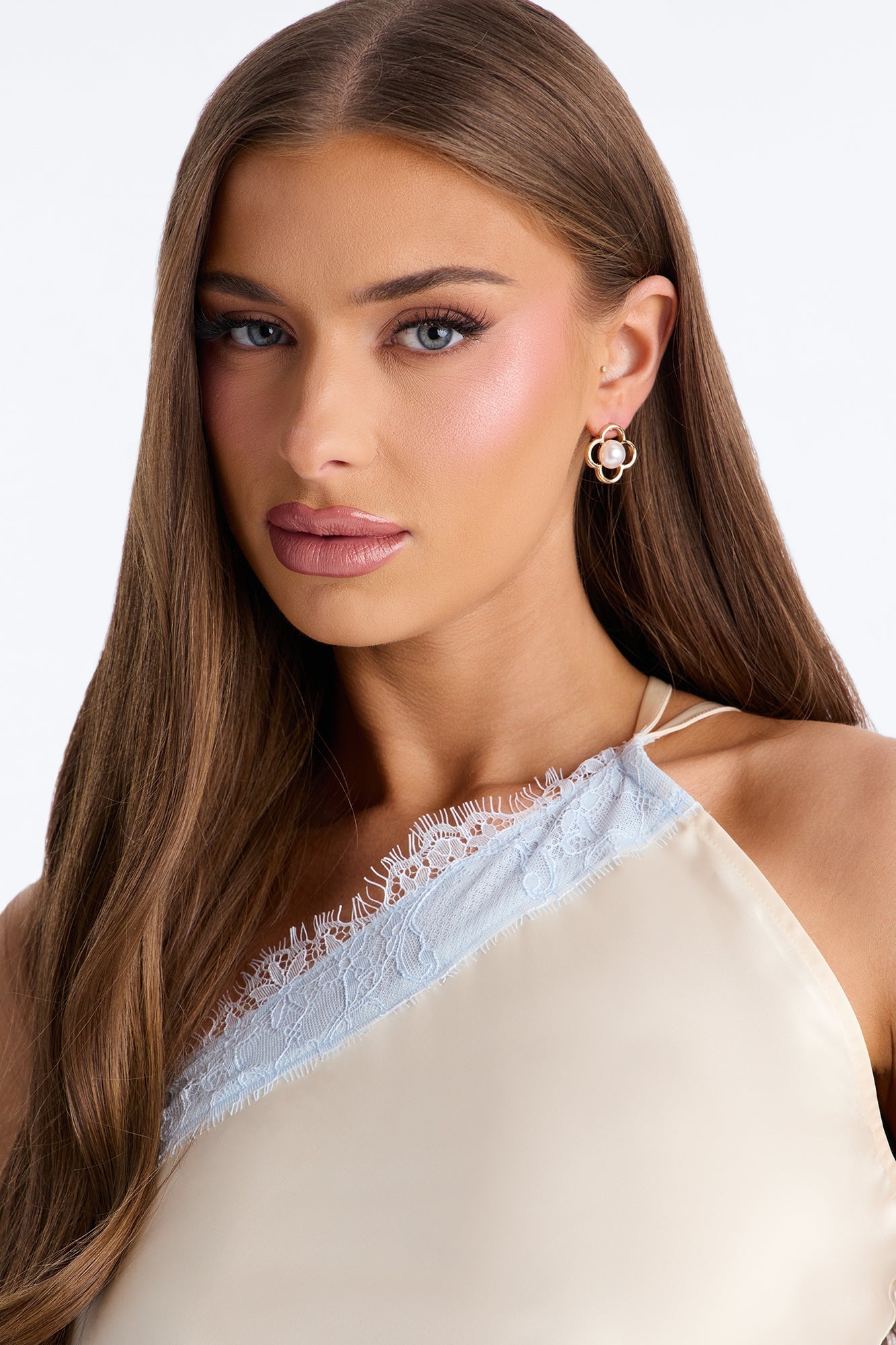 Clover Clouds Stud Earrings - Gold