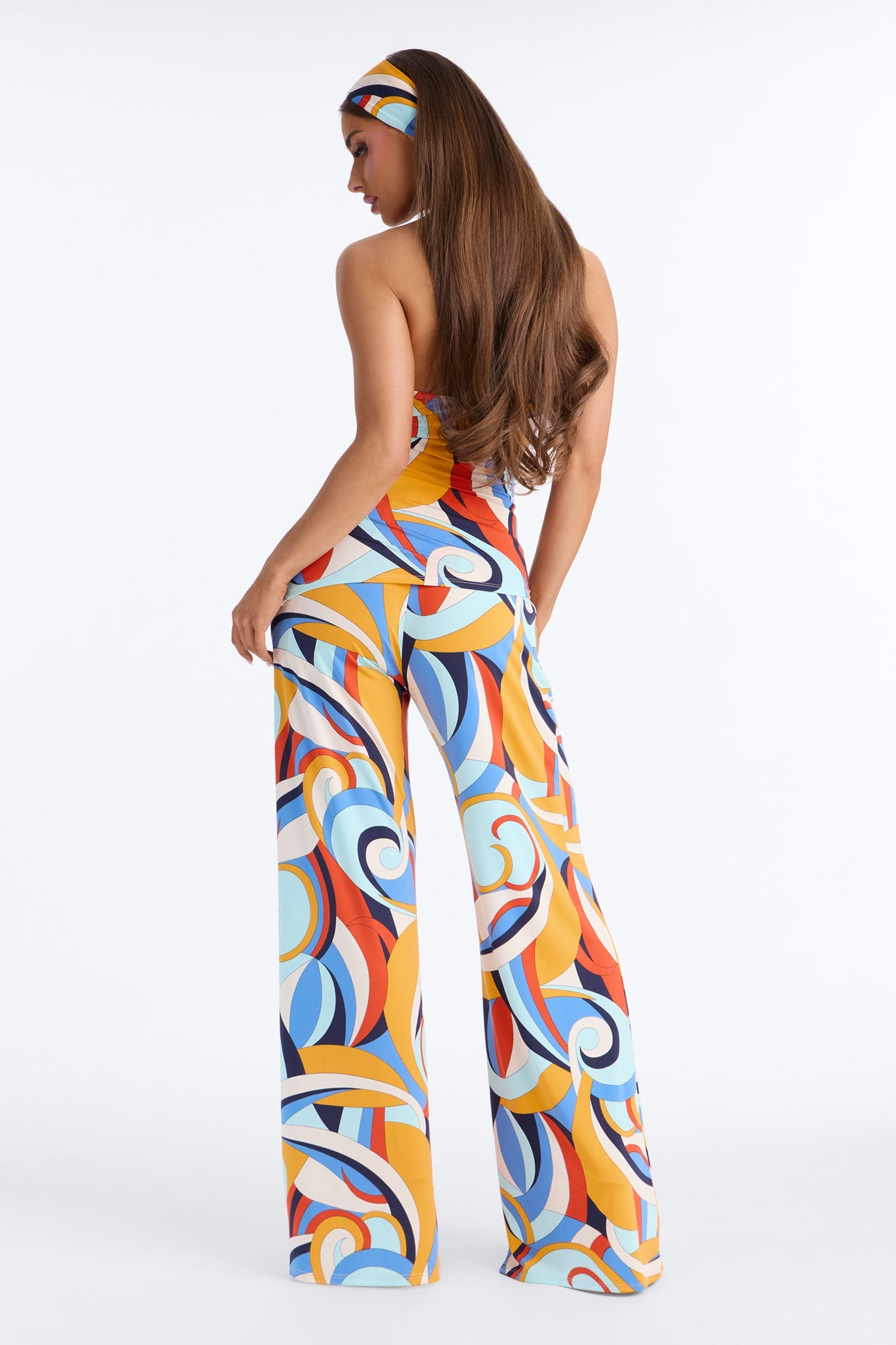 Good Vibes 3 Piece Pant Set - Blue/combo