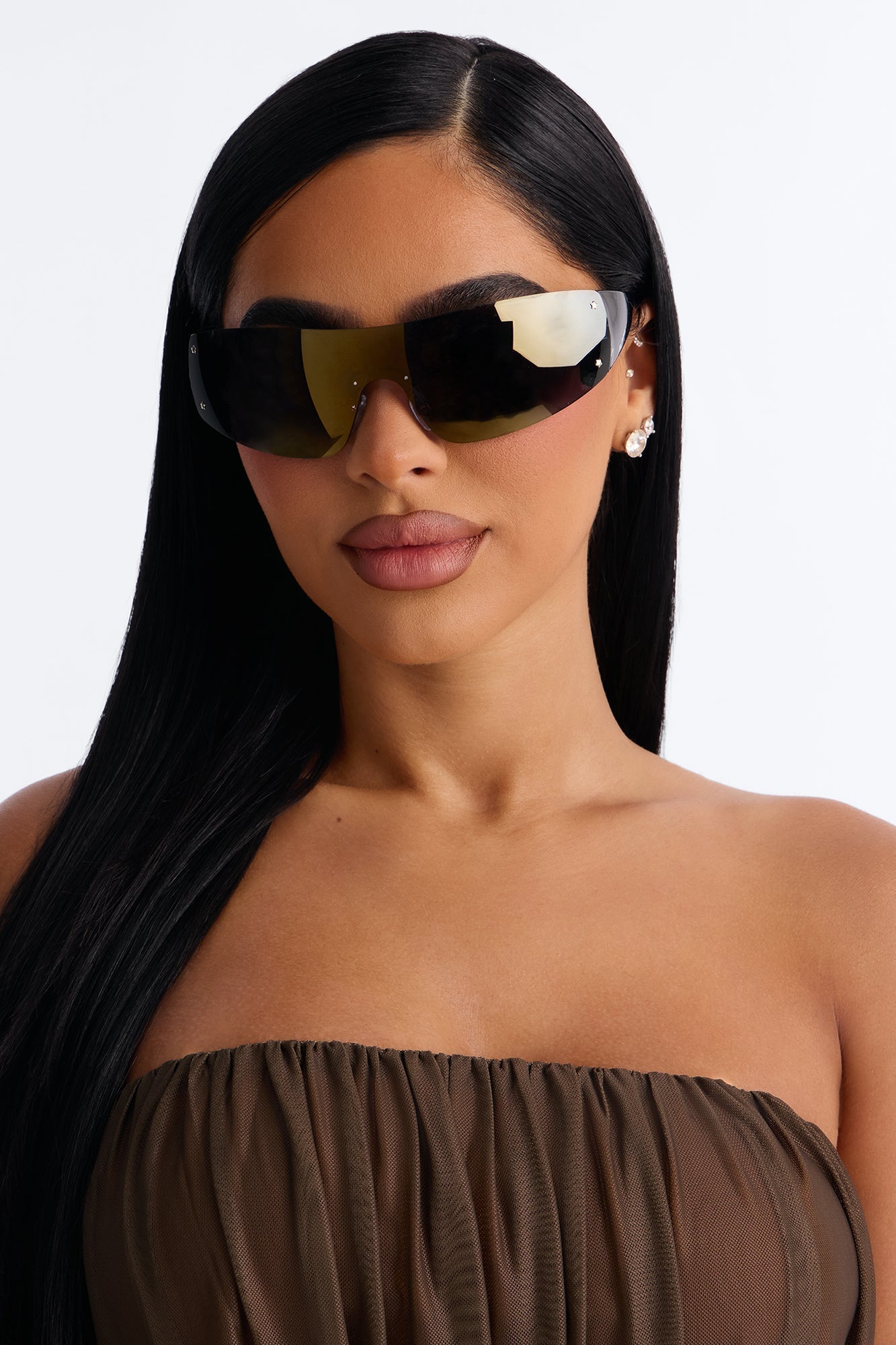 Baddie Blaze Sunglasses - Gold NEWFASHIONEDGE