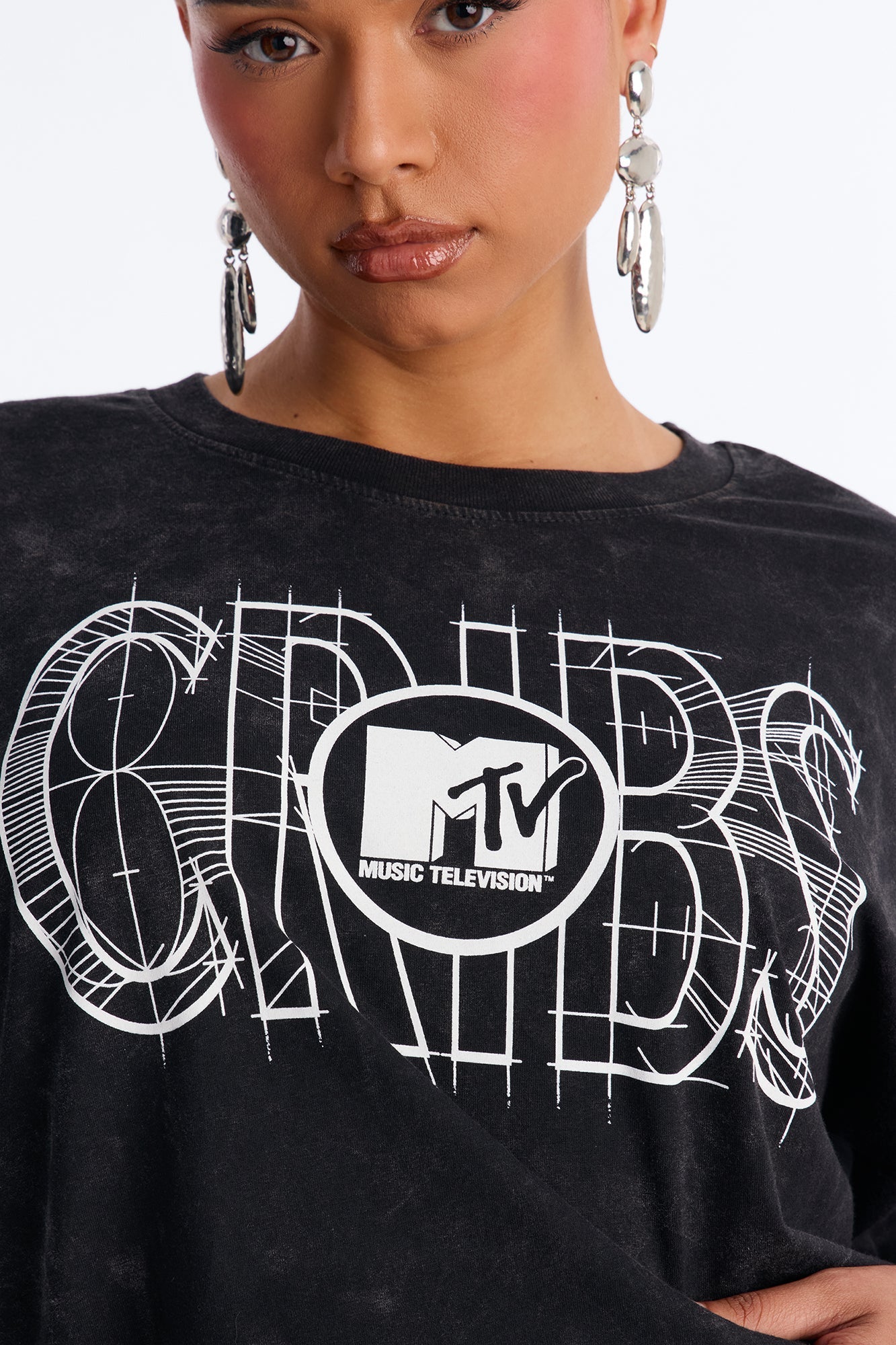 Cribs Oversized Washed Tee - Black Wash NEWFASHIONEDGE
