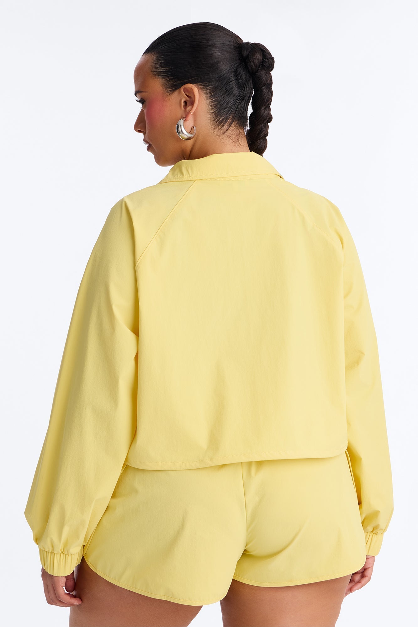 Alora Windbreaker Lounge Quarter Zip - Yellow