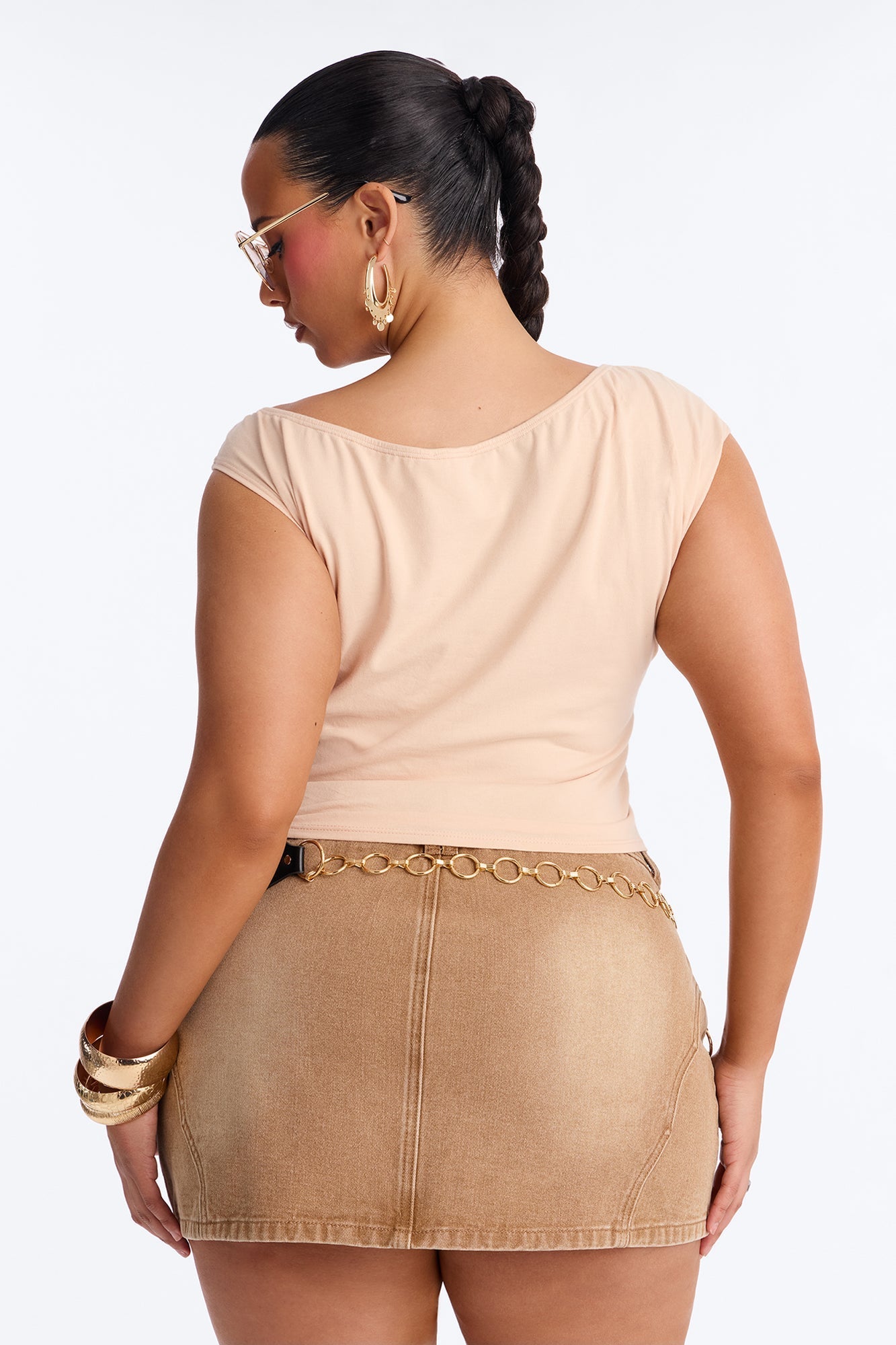 Howdy Howdy Cowboy hardware Top - Taupe