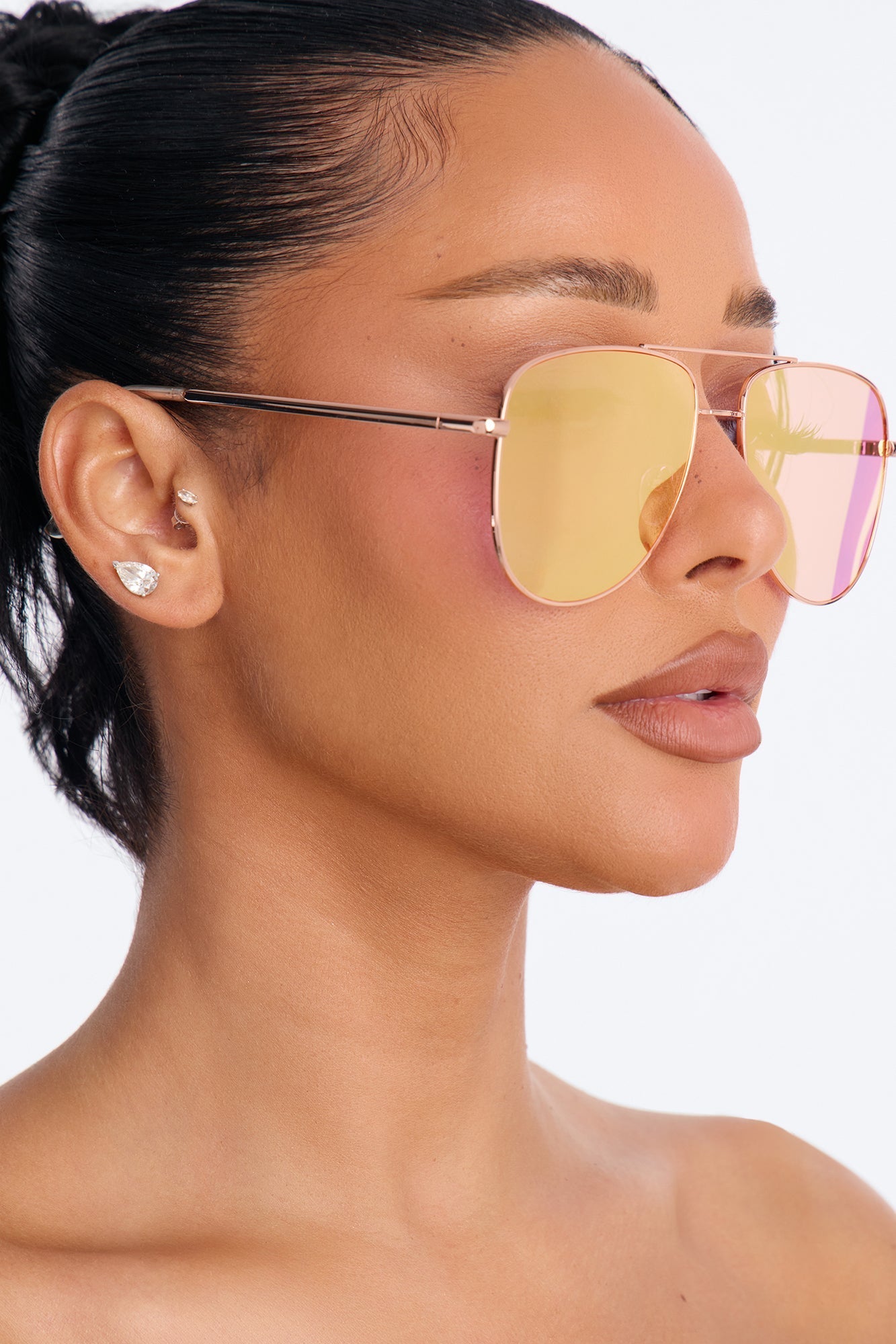 Maverick Aviator Sunglasses - Rose Gold NEWFASHIONEDGE