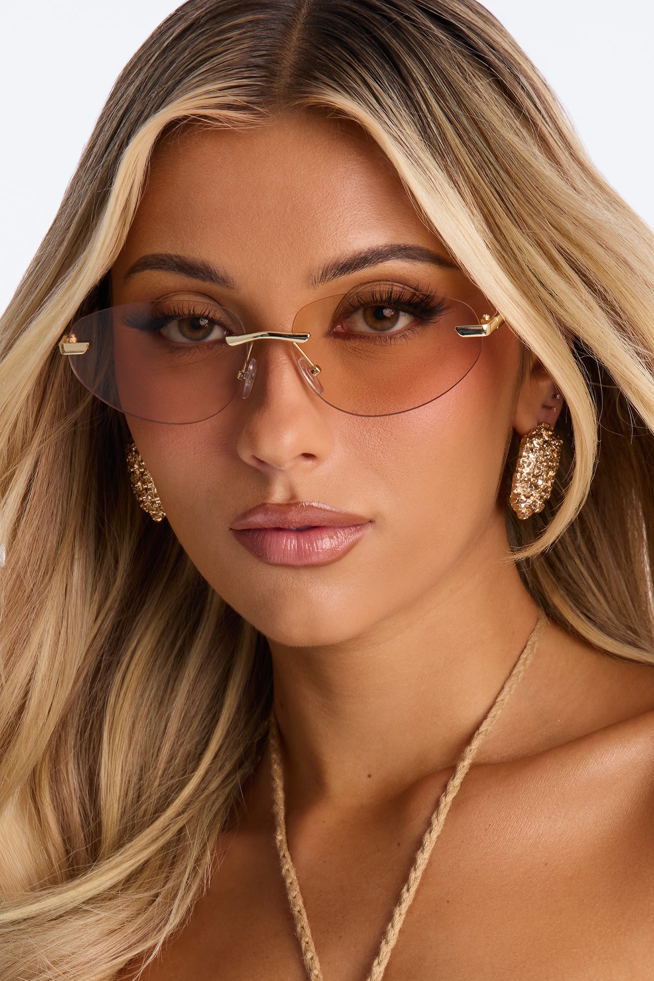 Regaining Power Sunglasses - Gold/Pink