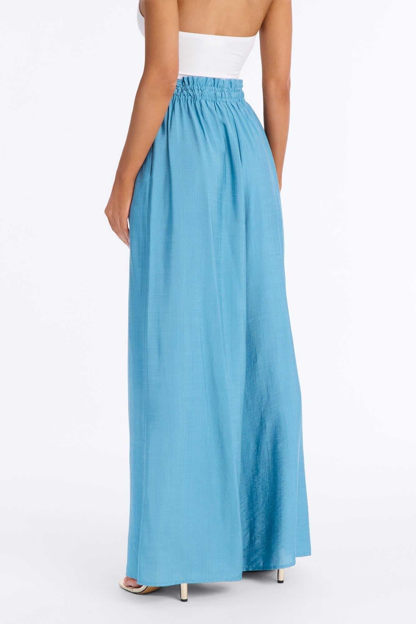 Lainey High Rise Wide Leg Pant 33″ - Teal