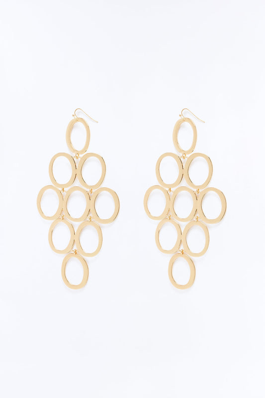 Aura Statement Earrings - Gold