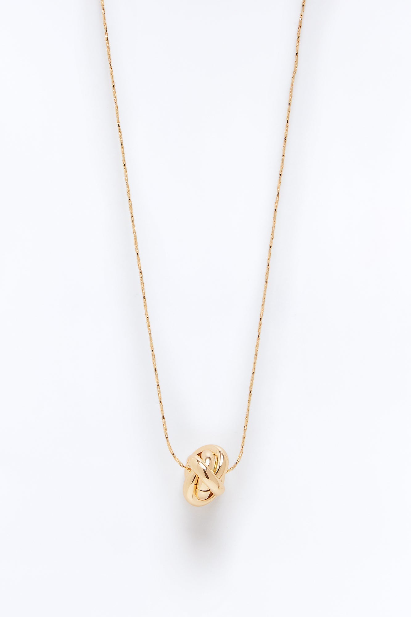 Twisted Ring Necklace - Gold
