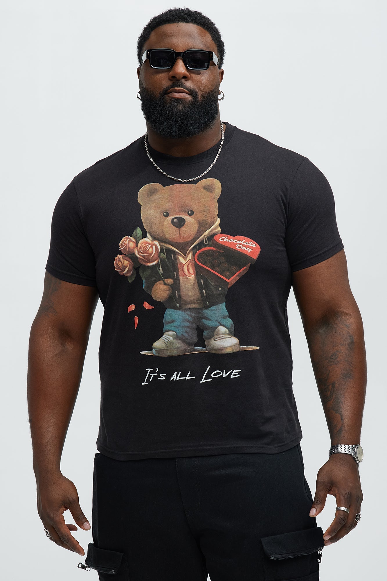 It's All Love Oversized Short Sleeve Tee - Black