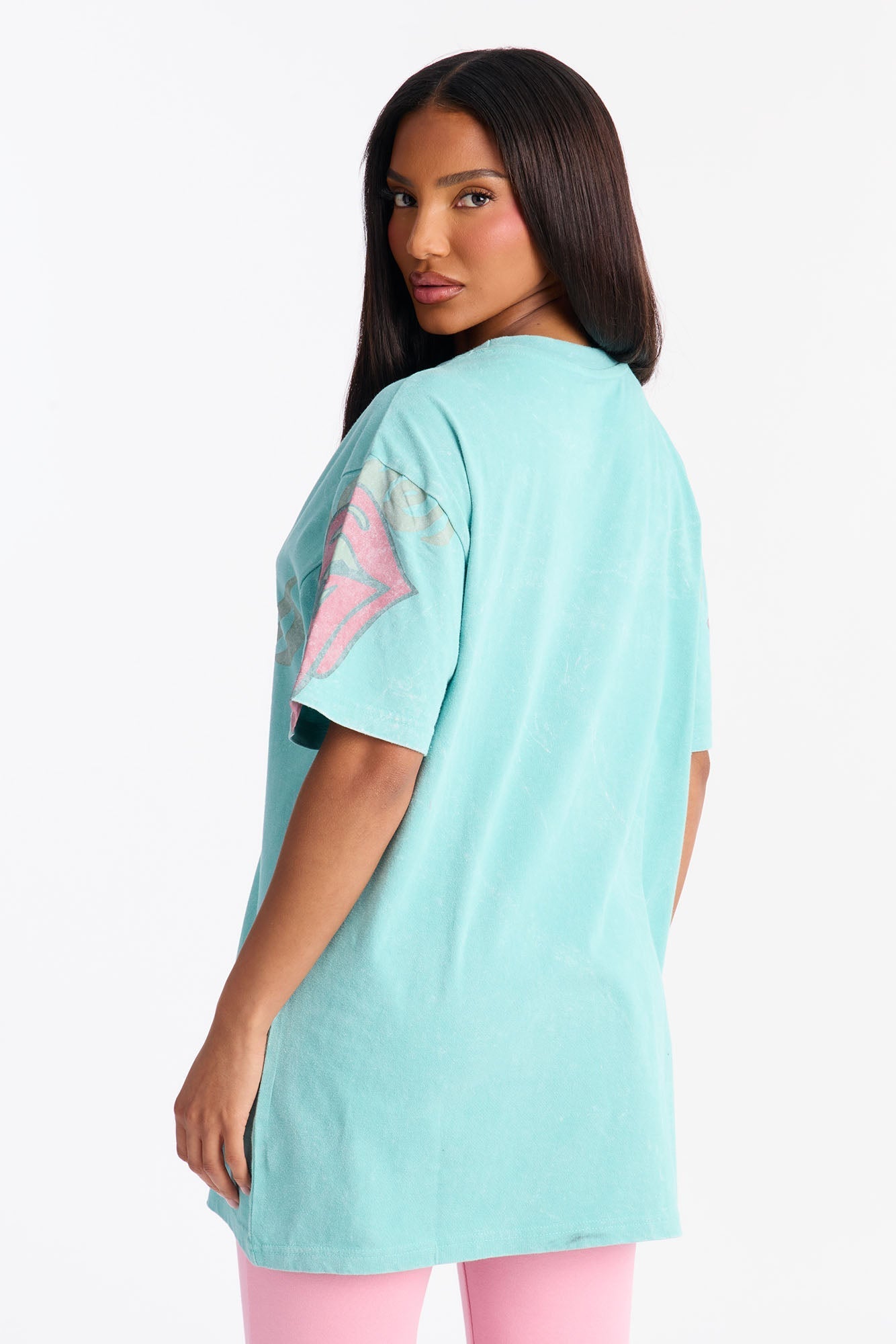 Rolling Stones Big Lips Washed Tee - Blue Wash