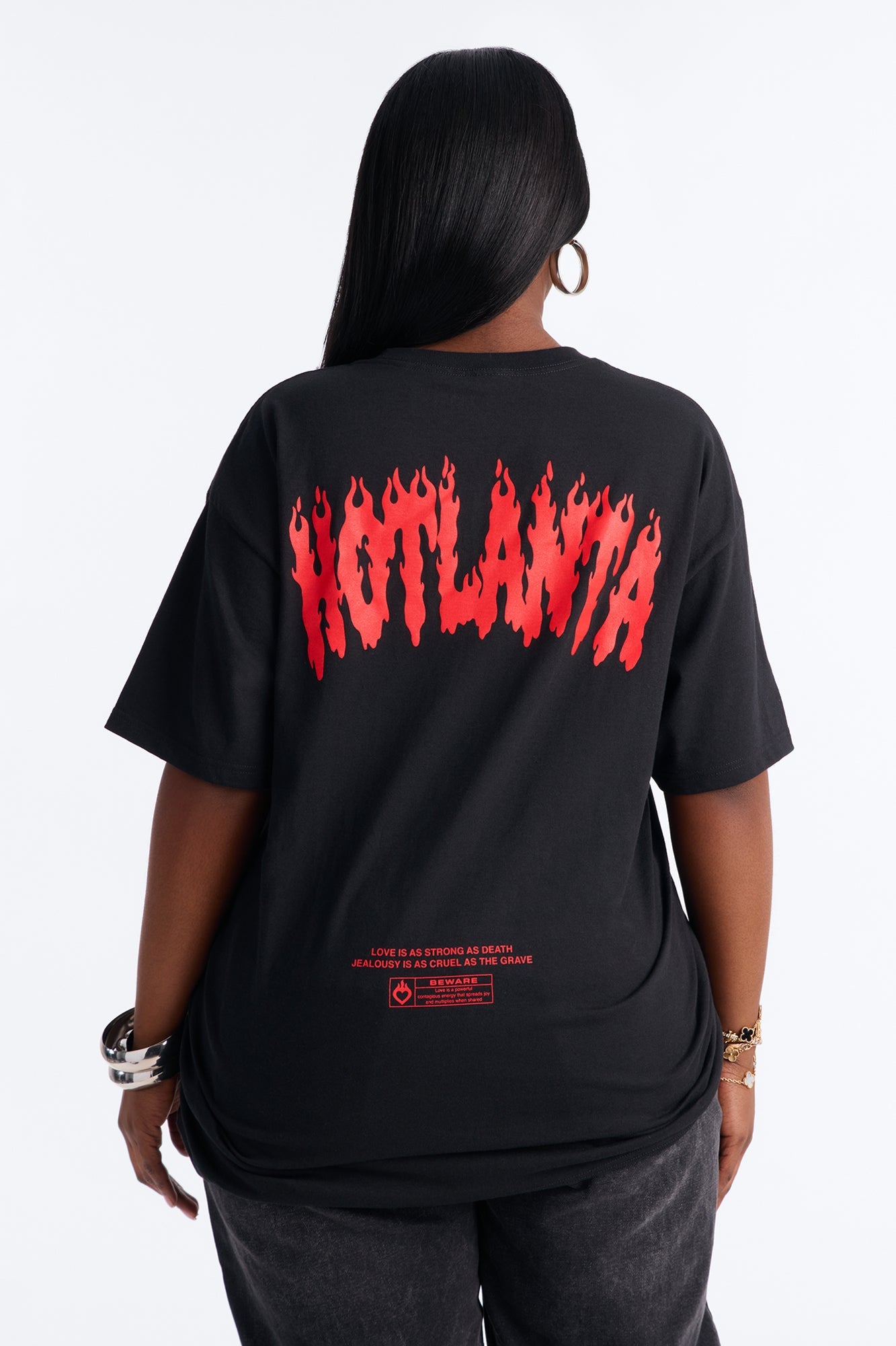 Hotlanta Front And Back Graphic Tee - Black