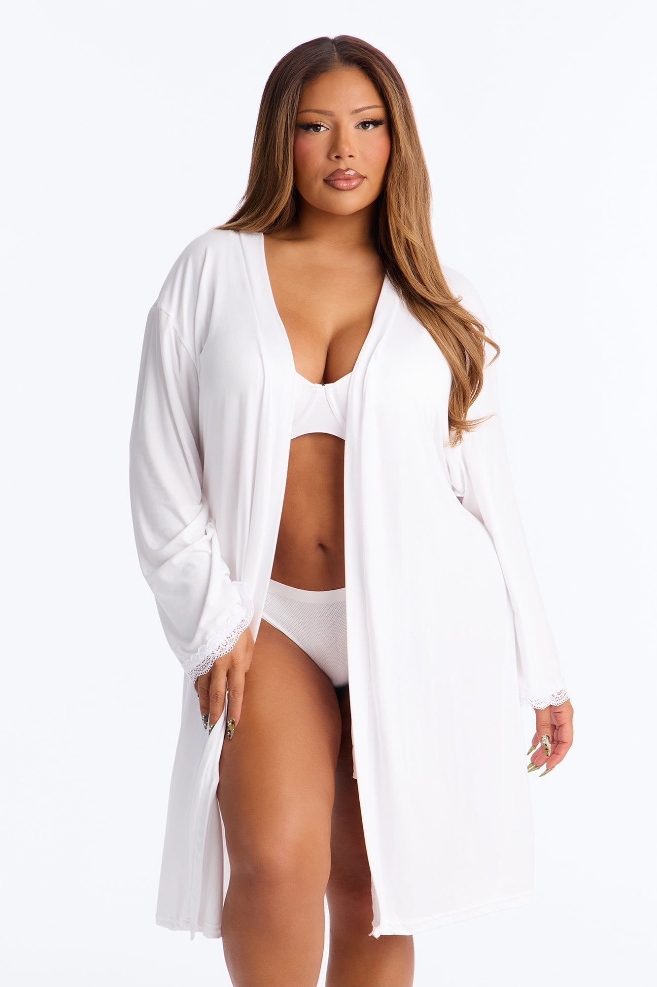 Let's Get Hitched Robe - White
