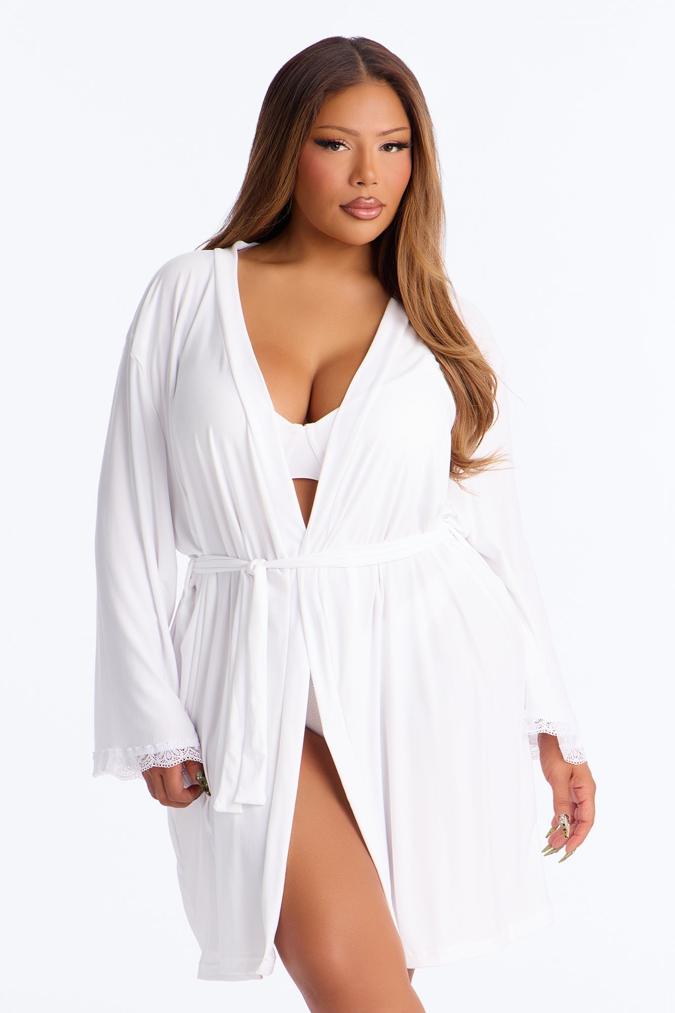 Bride Needs A Martini Robe - White