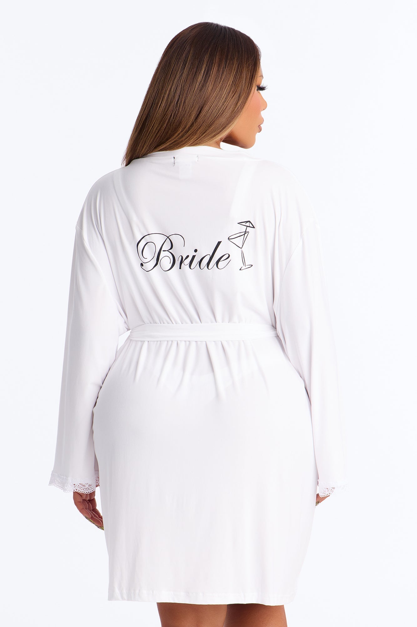 Bride Needs A Martini Robe - White