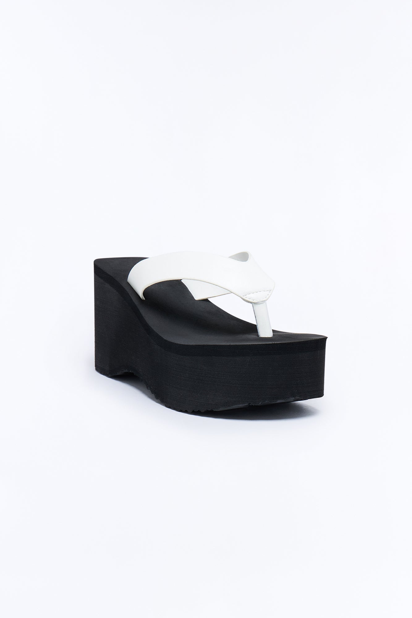 Poolside Thong Wedges - White