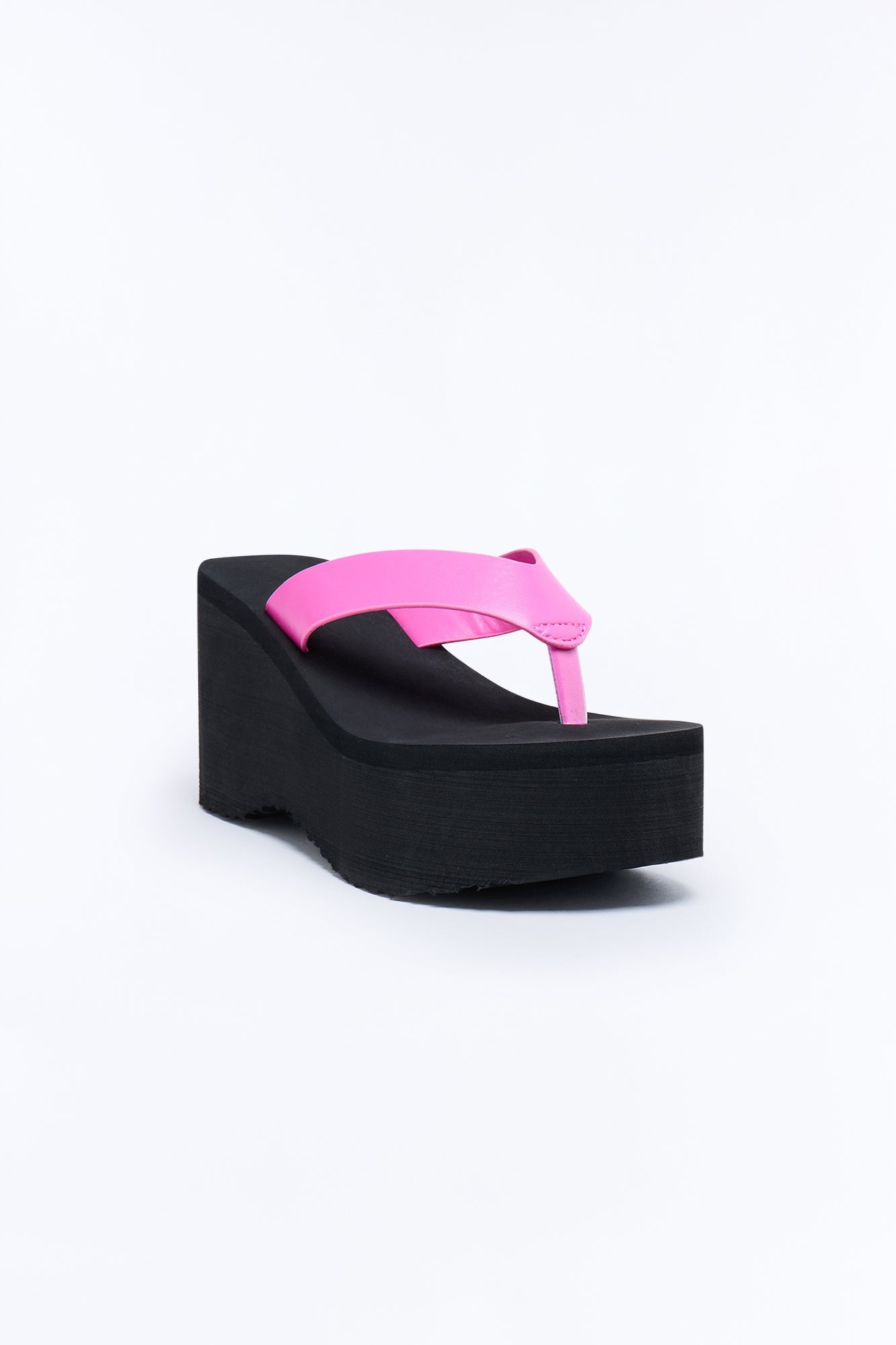 Poolside Thong Wedges - Hot Pink