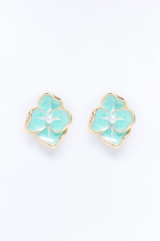 Your Darling Floral Earrings - Blue