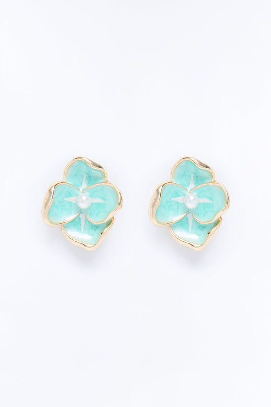 Your Darling Floral Earrings - Blue