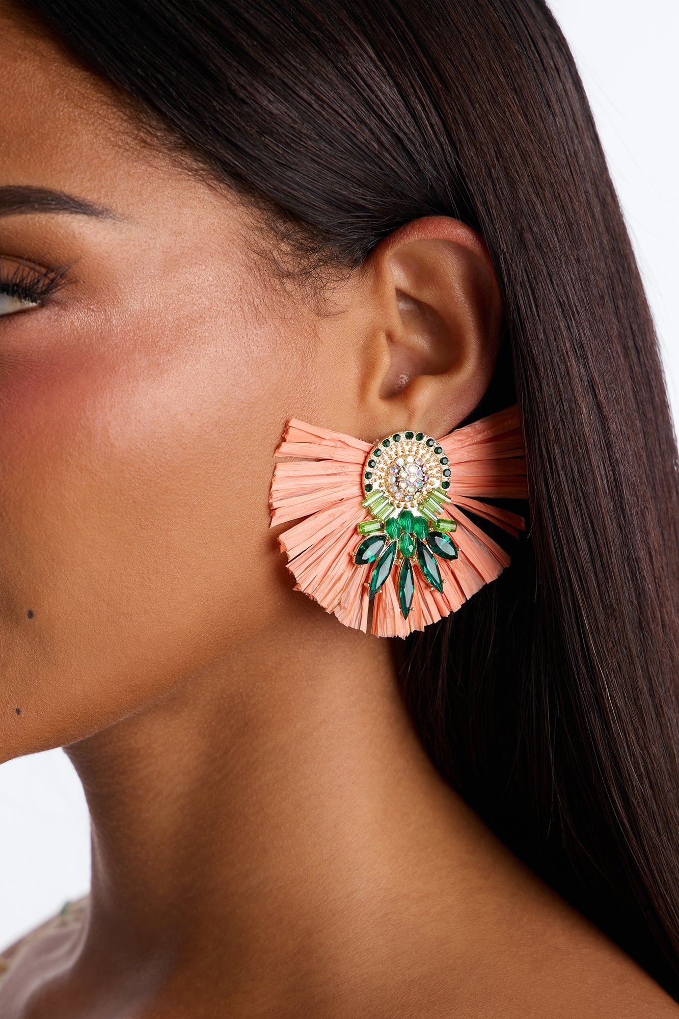 Rio Carnival Earrings - Peach/combo NEWFASHIONEDGE