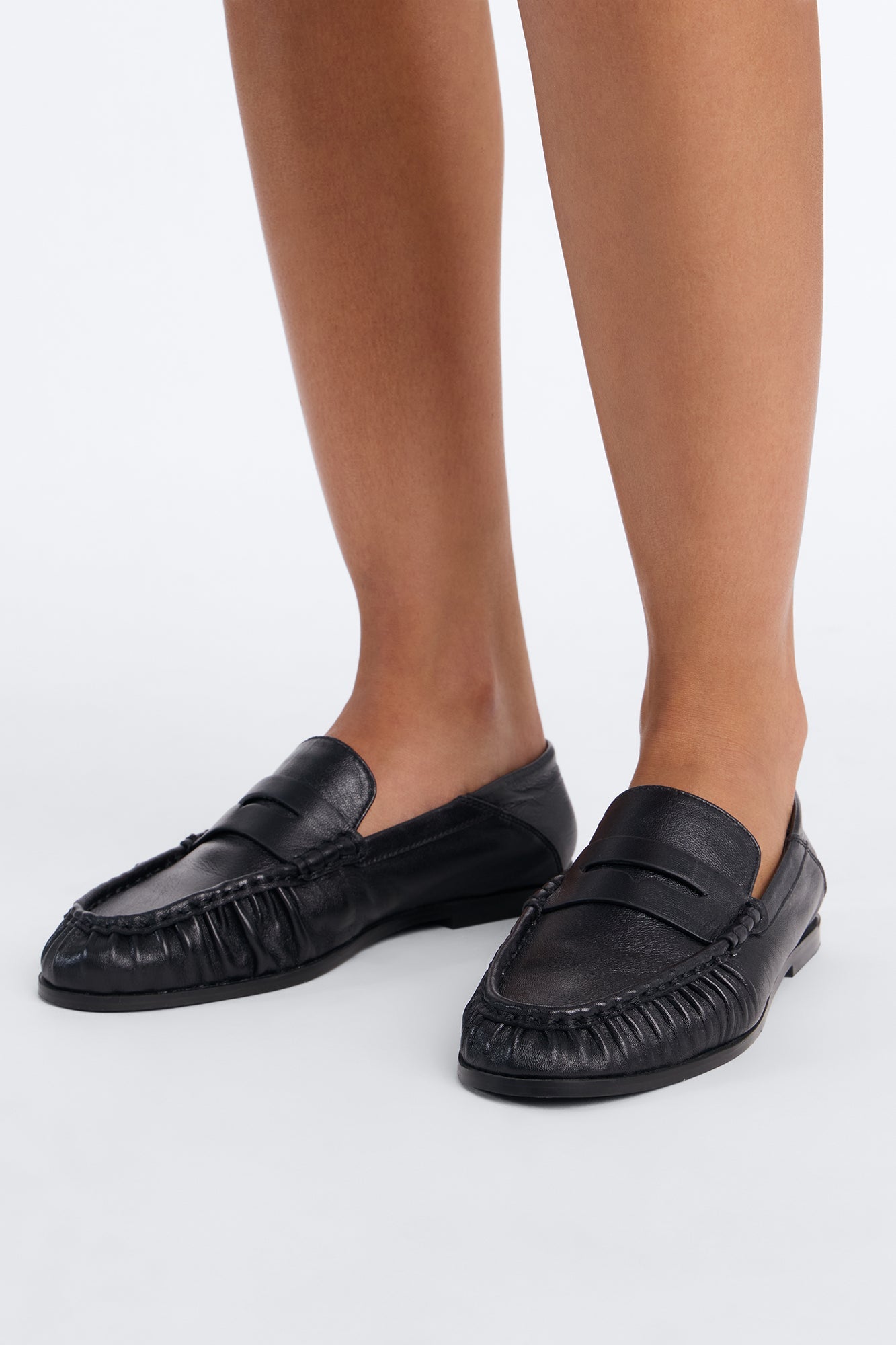 Steve Madden Stewart Leather Loafer - Black
