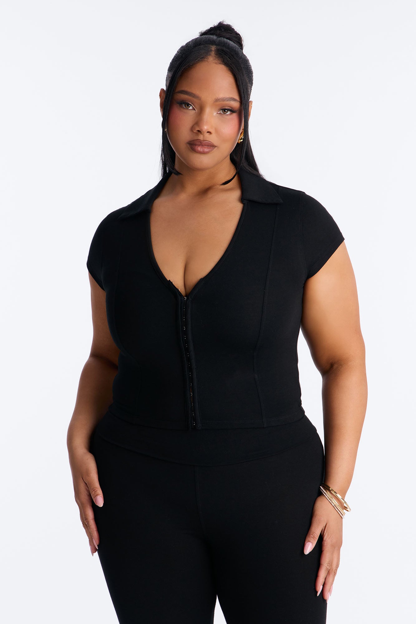 Karol Capri Pant Set - Black