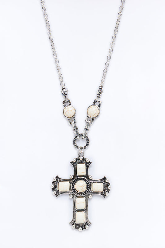 Desert Royalty Necklace - White/Silver