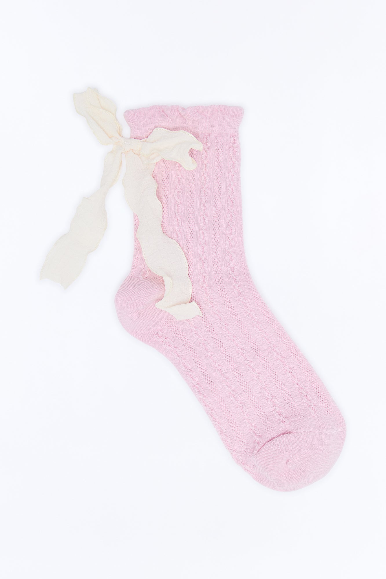 That Bow Cutie Crew Socks - Pink/combo