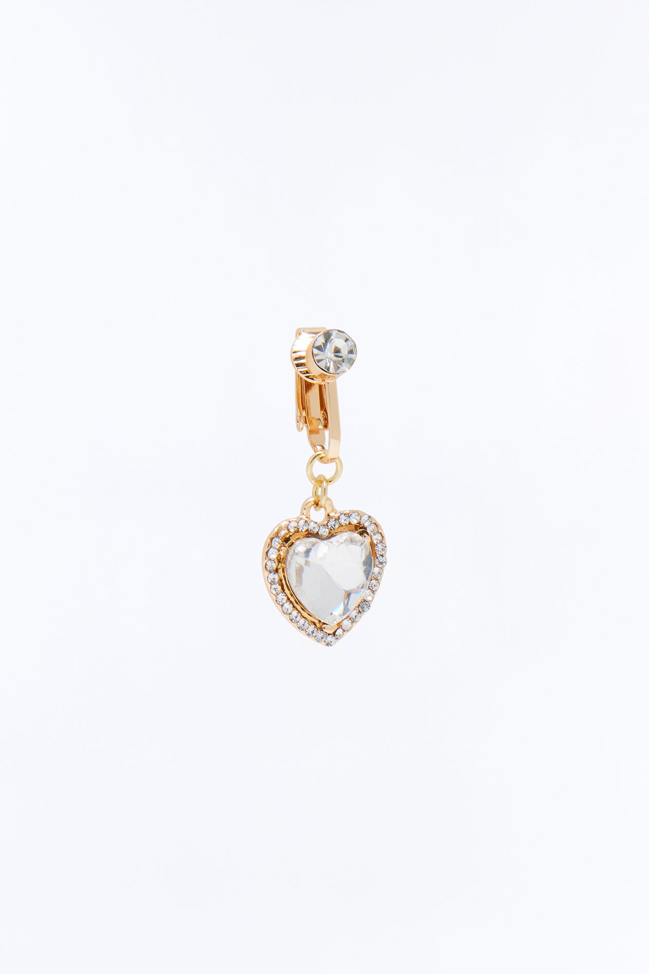 Wanna Be My Lover Clip On Belly Ring - Gold