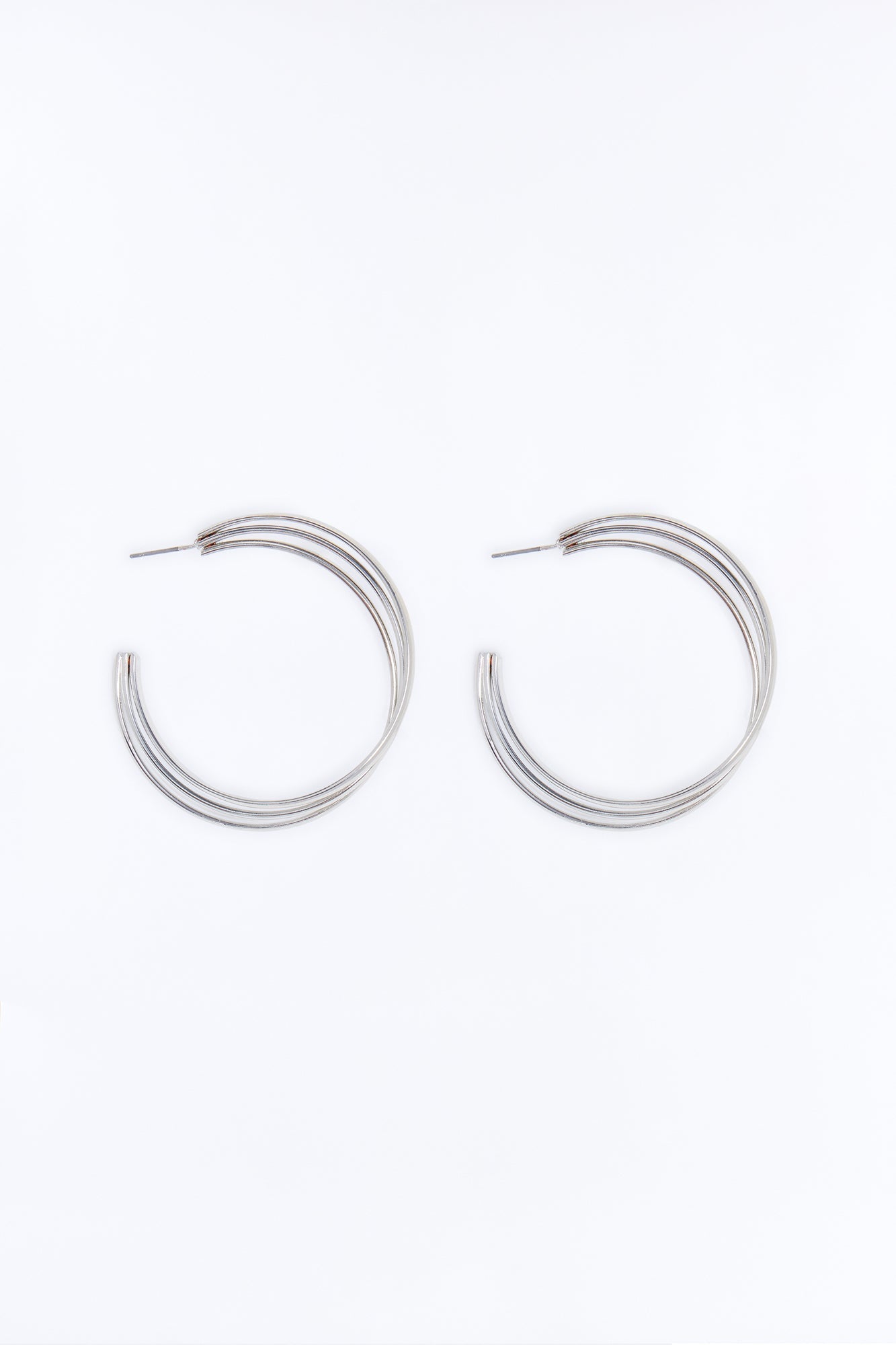 Can I Meet You There Hoop Earrings - Silver