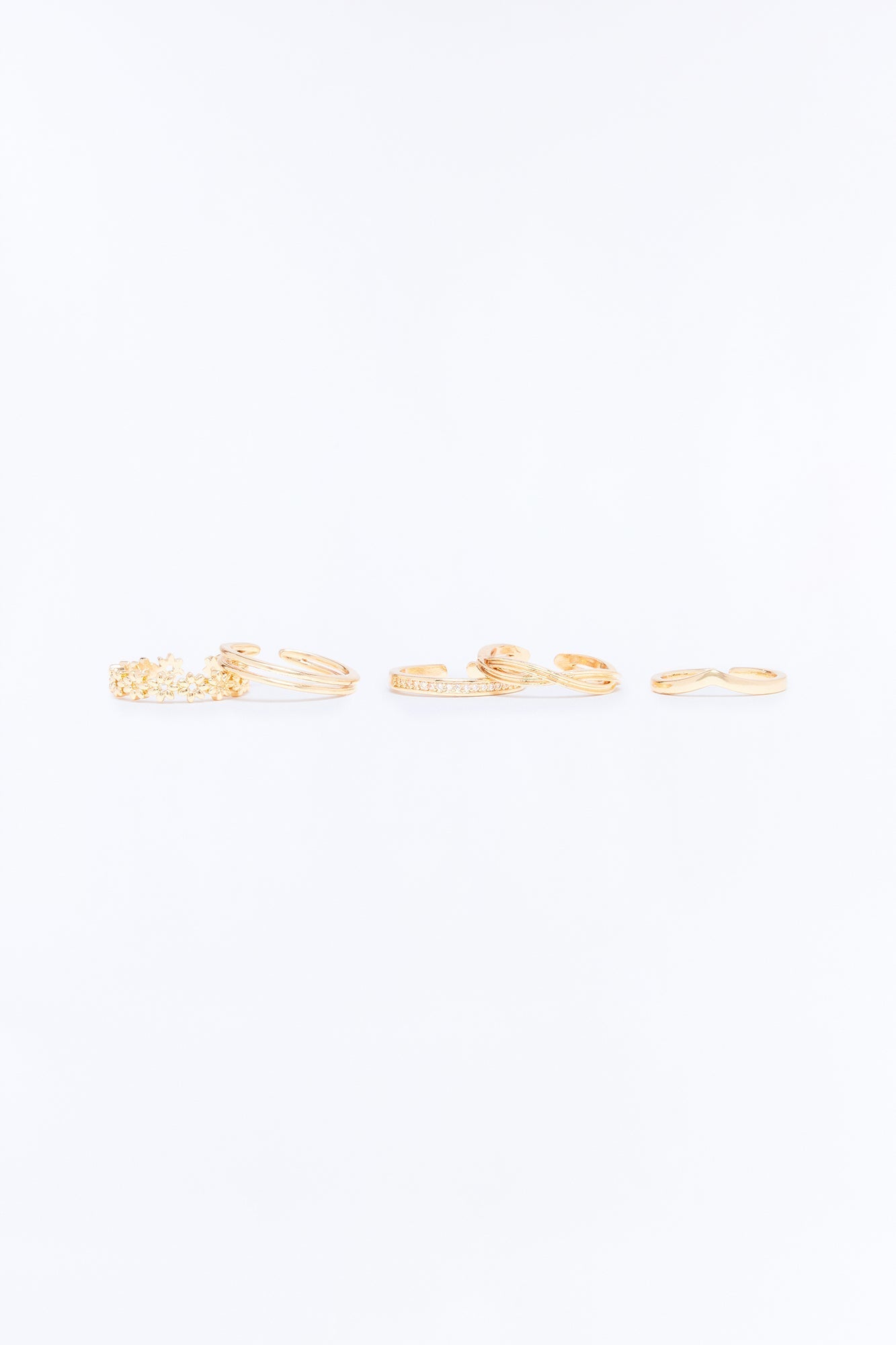 Kauai 5 Piece Toe Ring Set - Gold