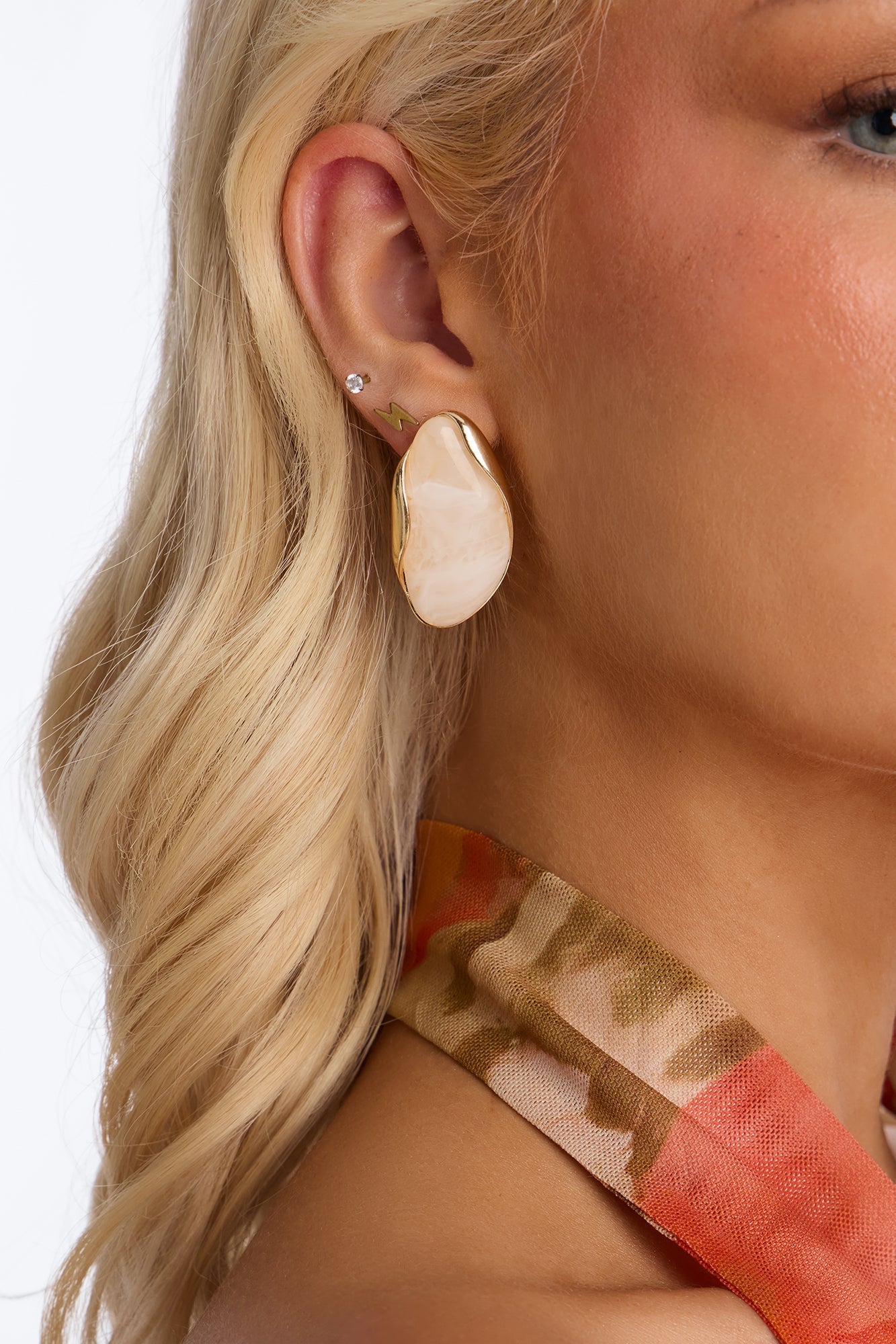Liliana Oversized Jeweled Stud Earrings - Gold/combo