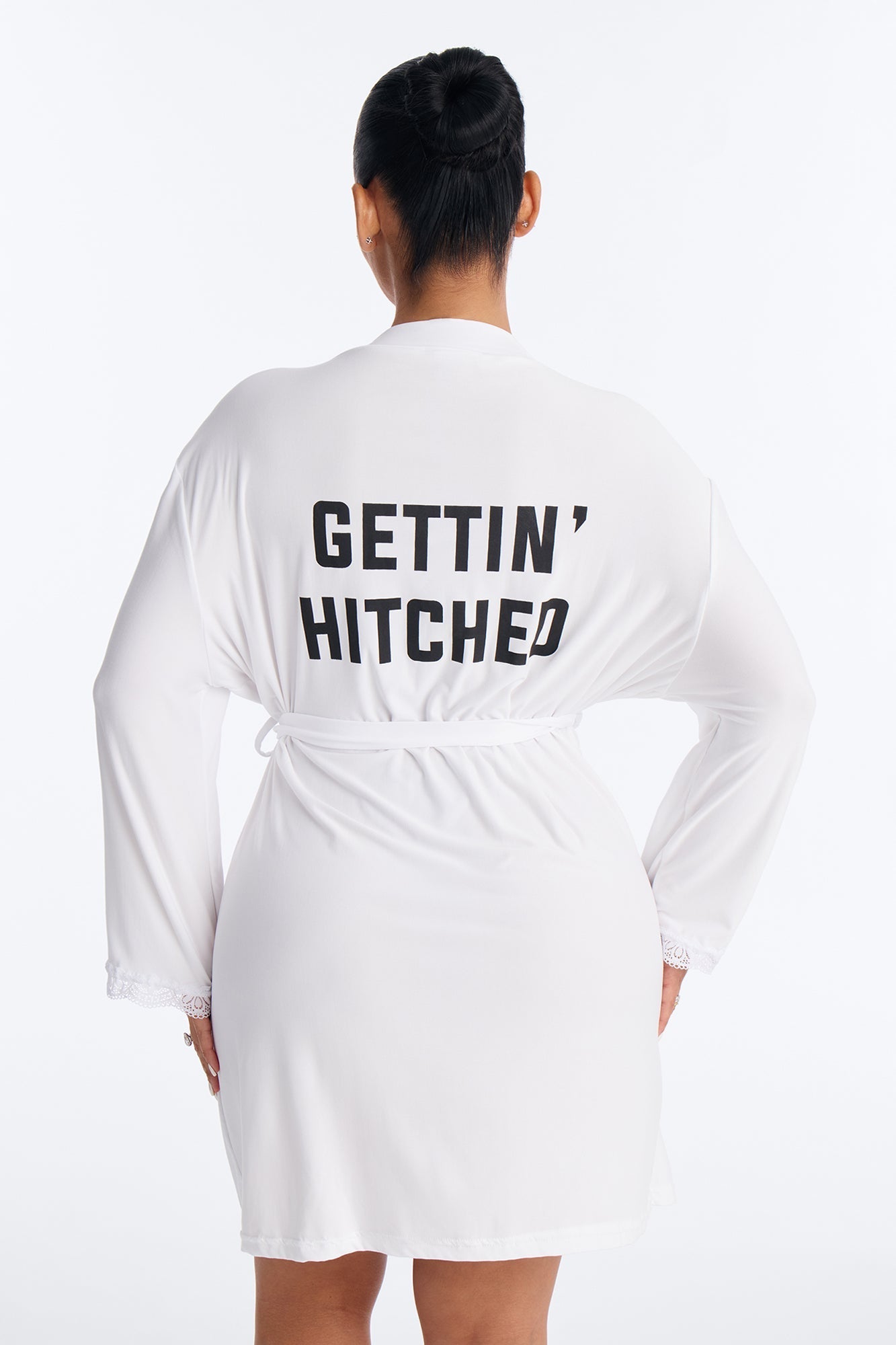 Let's Get Hitched Robe - White