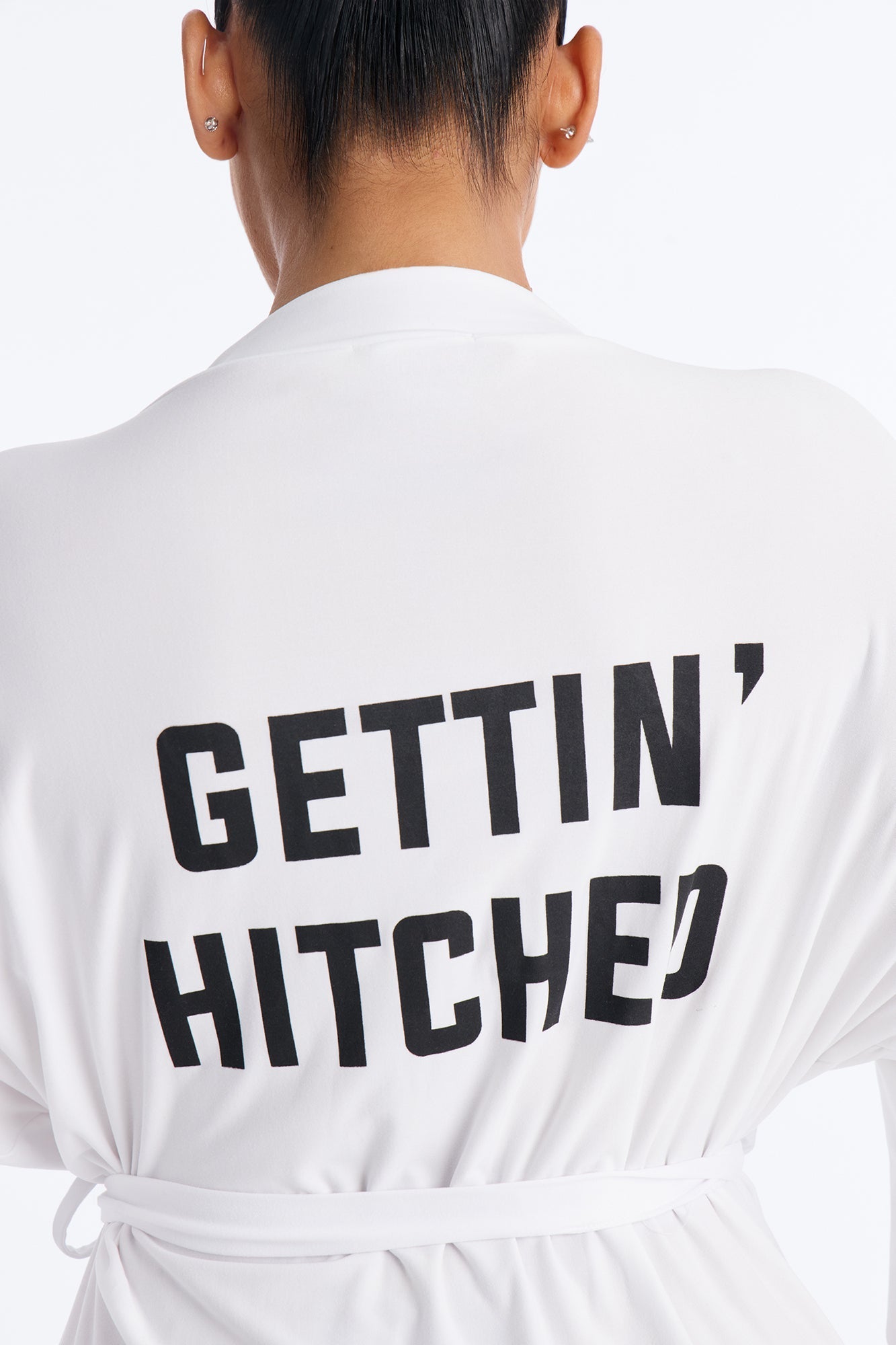 Let's Get Hitched Robe - White