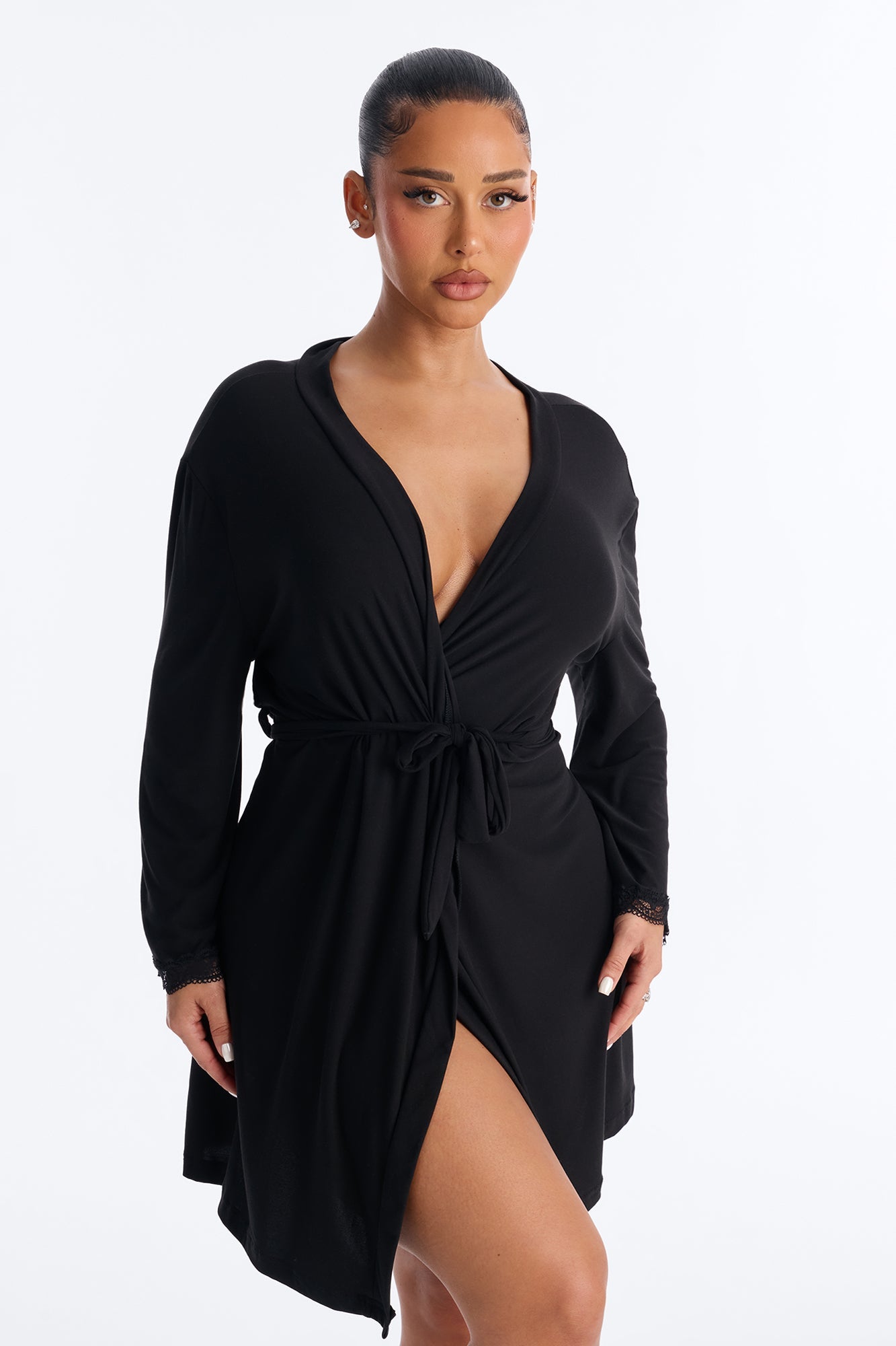 Squad Needs A Martini Robe - Black