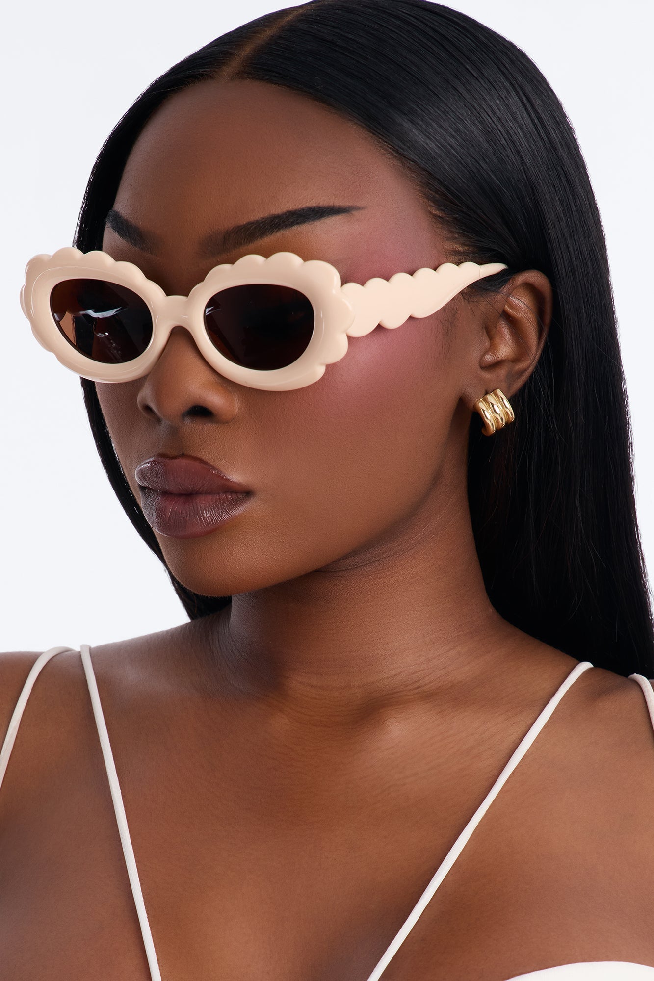 Razor Laser Sunglasses - Nude