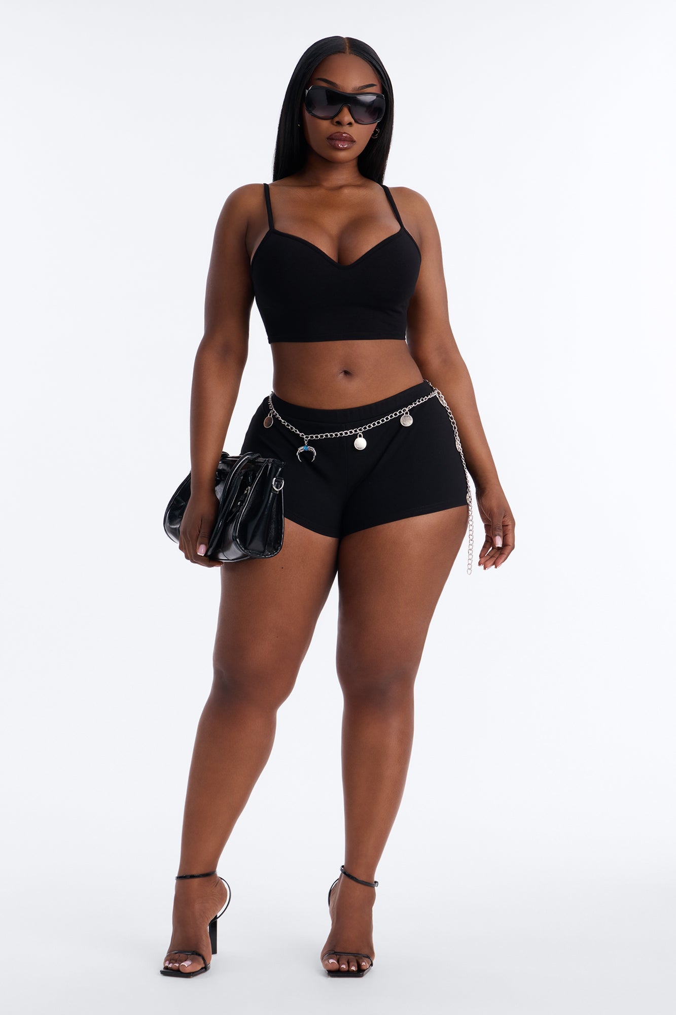 Desert Daze Charm Belt Micro Short - Black